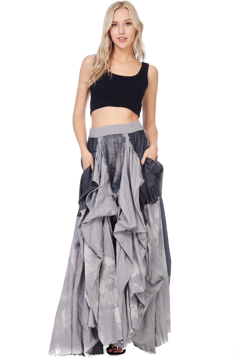 Tov Denim Damsel's Skirt - Women's High Waisted Stretch Denim Skirt | Vintage Style A-Line Mini Skirt for Casual Outfits & Date Nights | Perfect for Spring, Summer & Fall Fashion