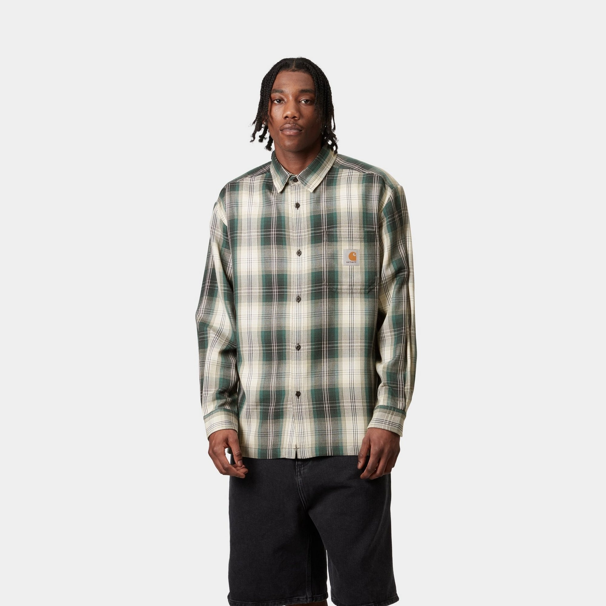 Blanton Check Shirt for Men - Stylish Malachite Green Plaid Button Down Shirt | Casual & Office Wear | Perfect for Work, Dates & Outdoor Activities
