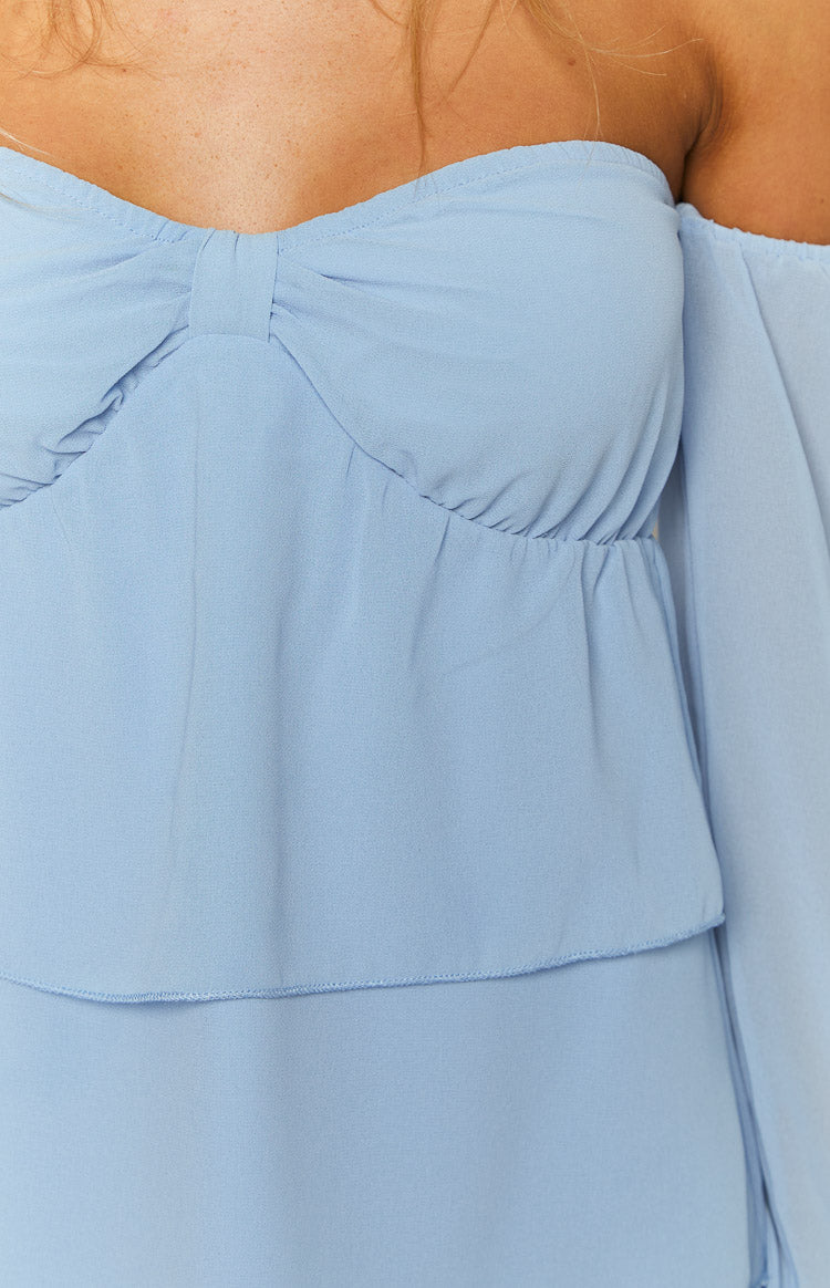 Cindee Blue Off Shoulder Mini Dress - Sexy Summer Party Cocktail Dress for Women, Perfect for Beach Vacation, Date Night & Club Outfits