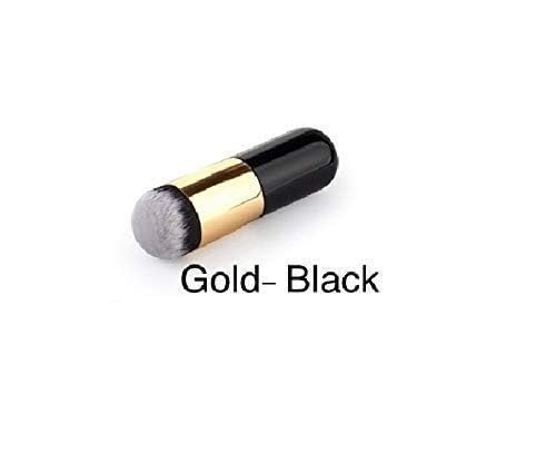 Premium MF Face Powder & Blush Makeup Brush - Large Soft Bristles for Seamless Blending - Black & Gold Handle - Perfect for Foundation, Contouring & Everyday Makeup Application