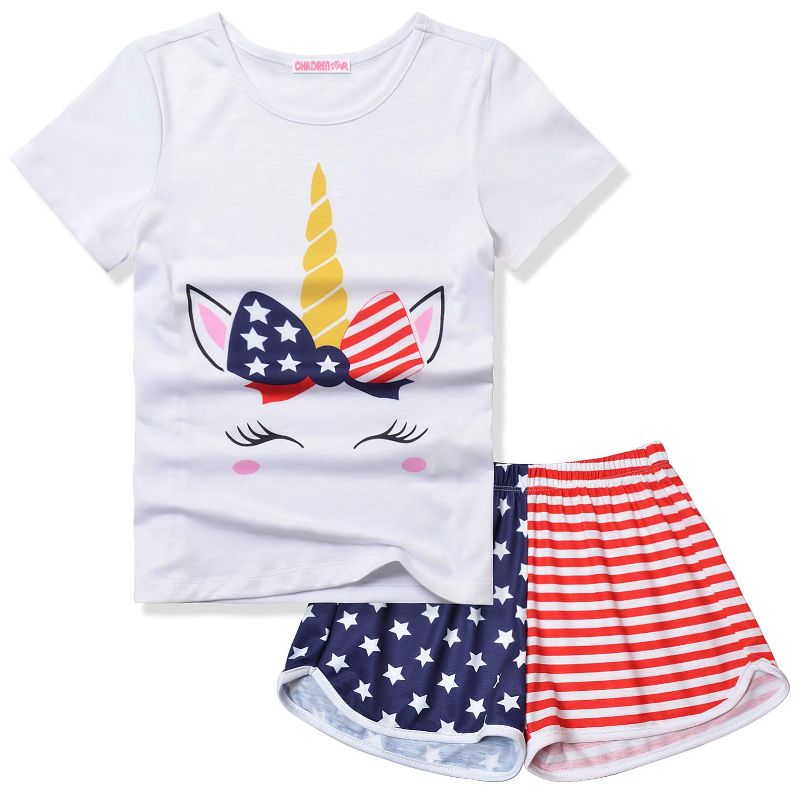 Girls Cotton Pajama Sets - Short Sleeve Summer Sleepwear for Kids | Bedtime & Playtime