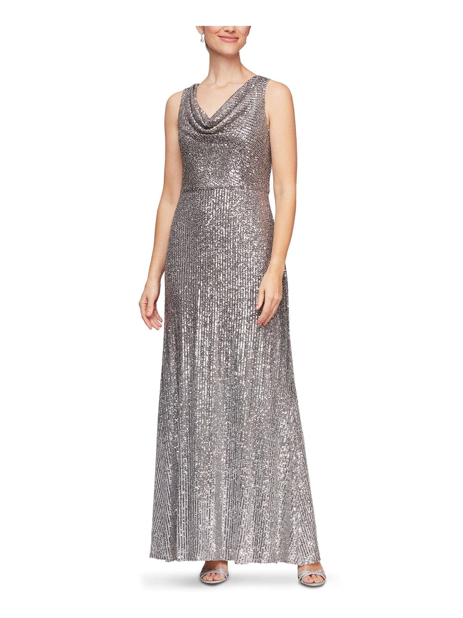 Alex Evenings Women's Sequin Dresses - Long Sleeveless & Short Sleeve Formal Gowns for Evening Parties, Prom, Cocktail Events & Special Occasions