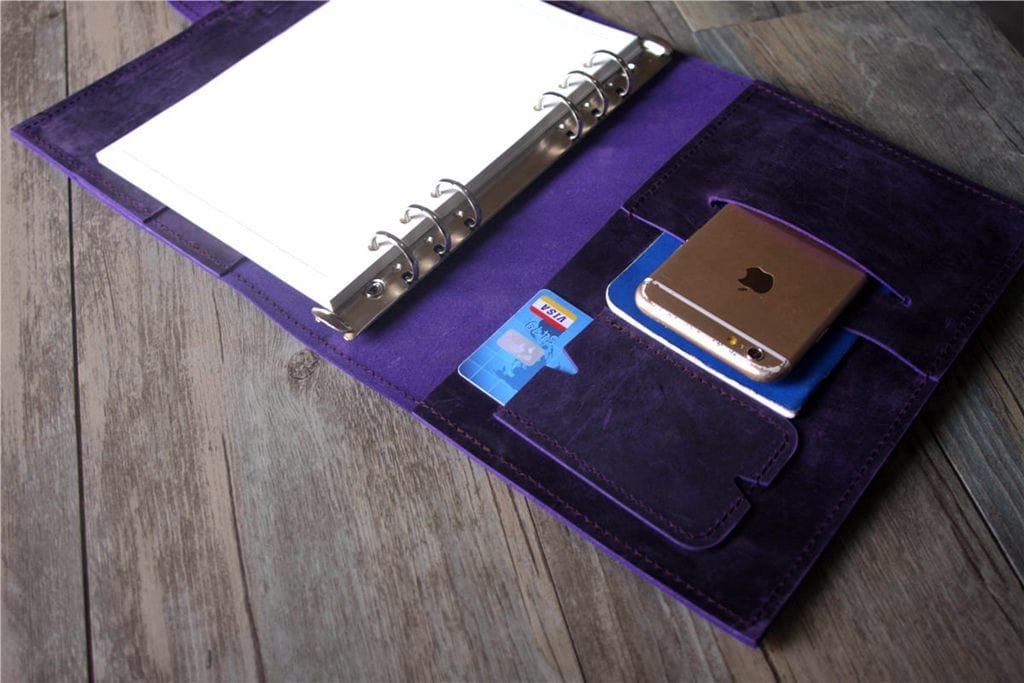 Personalized Engraved Purple Leather Travel Organizer Wallet - Perfect for Passport, Tickets & Credit Cards | Ideal for Business Trips & Vacations