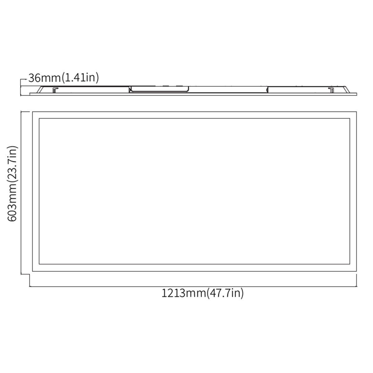 2x4 LED Flat Panel Light 50W 3500K/4000K/5000K 6100 Lumens 120V-277V for Office, Warehouse, and Commercial Lighting
