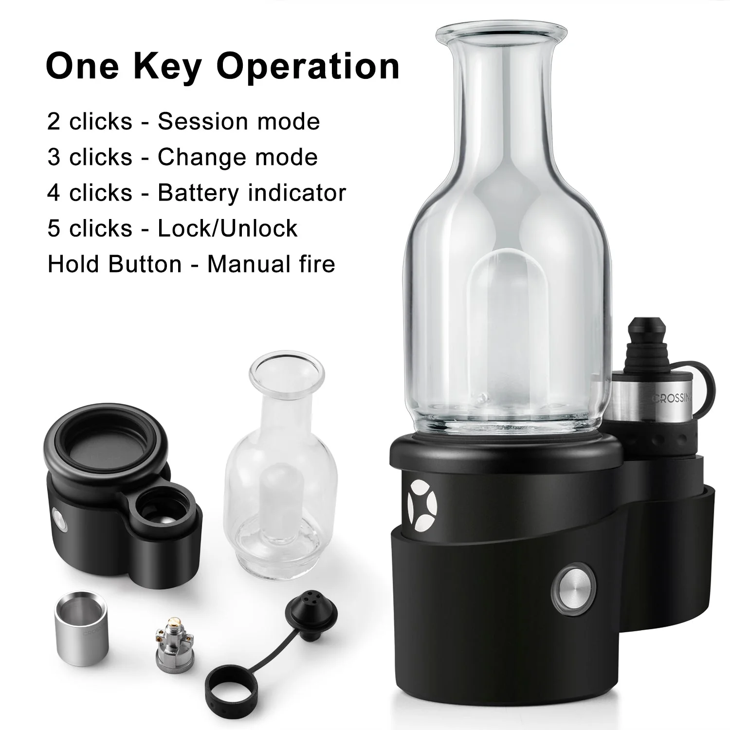 Crossing Core 2.0 Electric Dab Rig Kit with Free Dab Pen - Portable E-Rig for Concentrates | Perfect for Home Use & Travel | Wax Vaporizer for Smooth Dabbing Experience