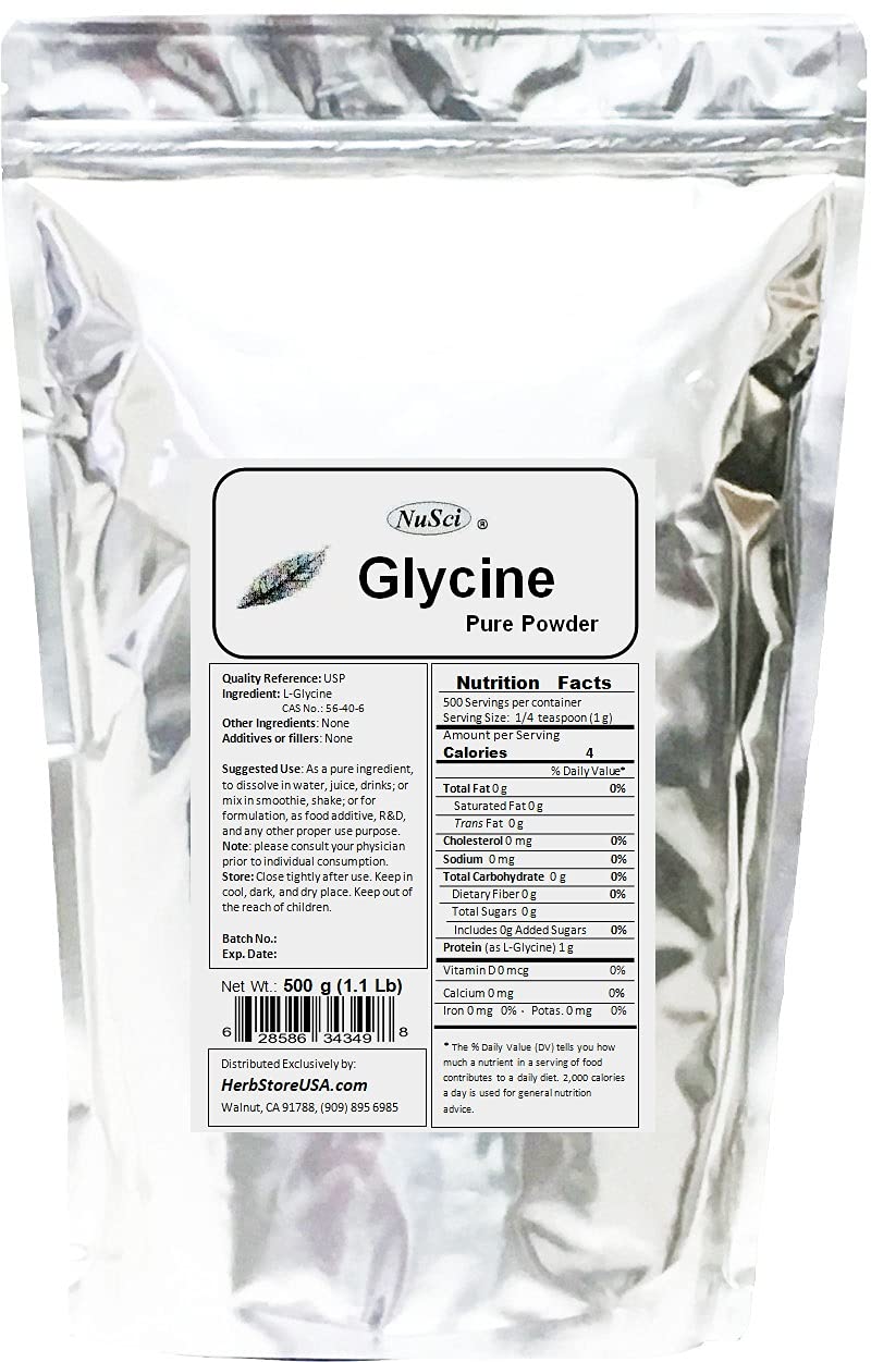 Pure Glycine Powder 1000g (2.2 lb) - USP Grade Bulk Supplement for Muscle Recovery, Sleep Support & Cognitive Function | Lab-Tested Amino Acid for Fitness, Stress Relief & Brain Health
