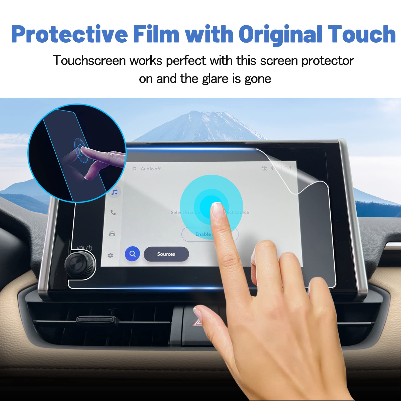 2023-2025 Toyota RAV4 8-inch HD Screen Protector | Compatible with RAV4 LE/XLE/XLE Premium/Adventure & Hybrid LE/SE/XLE/Woodland Edition | Anti-Scratch & Bubble-Free | Perfect for Navigation & Touchscreen Protection