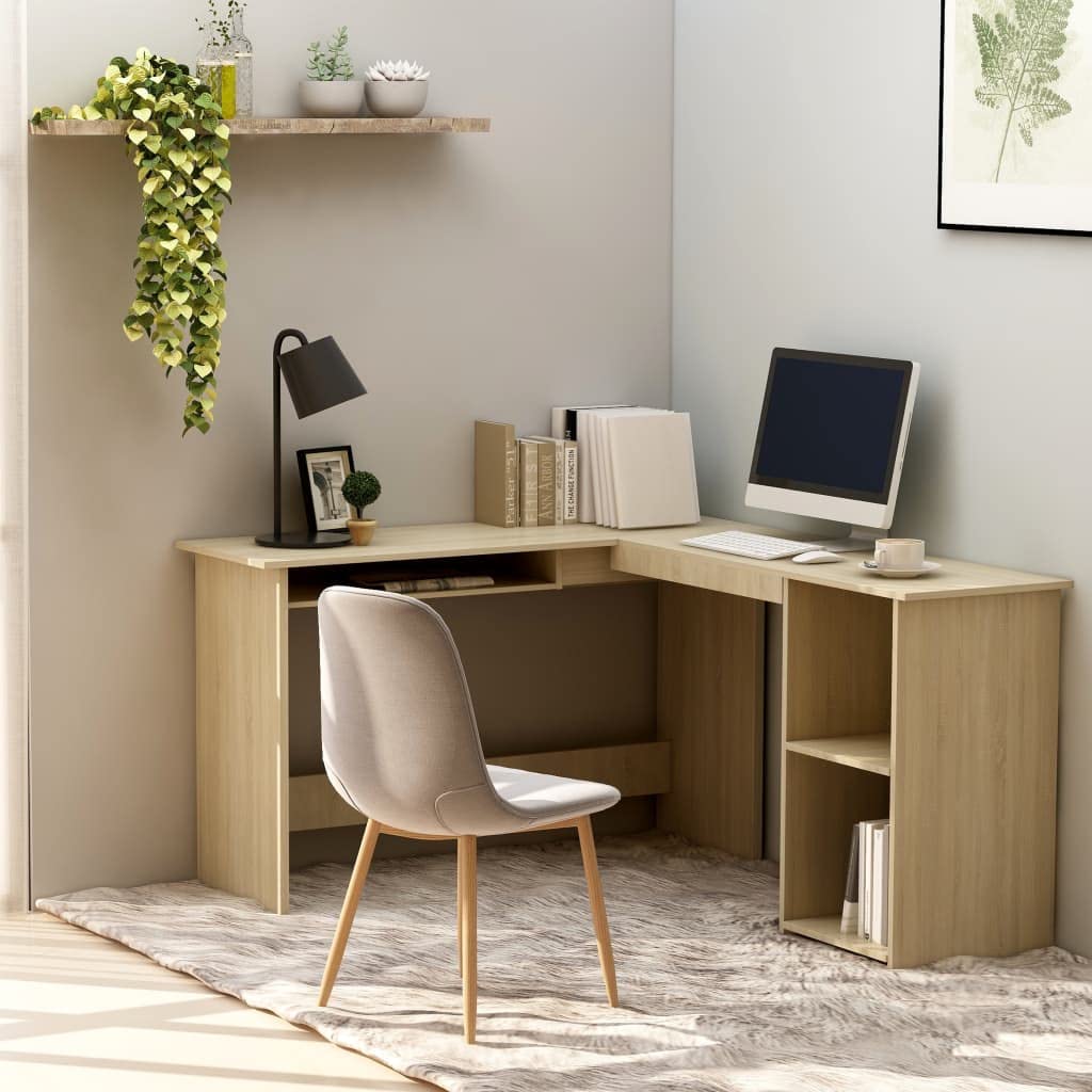 Modern L-Shaped Computer Desk for Study, Bedroom & Home Office - 47.2