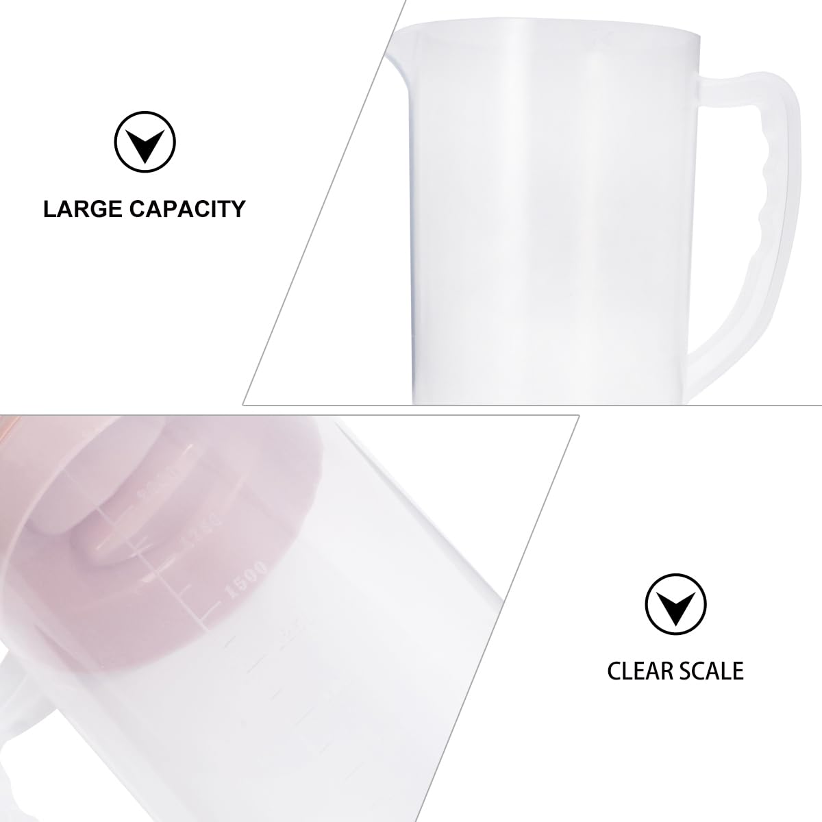 Hemoton 2600ML Large Clear Plastic Pitcher with Lid - BPA Free Juice & Iced Tea Container for Refrigerator - Perfect for Lemonade, Mixing Drinks, Water Storage & Entertaining - Ideal for Parties, BBQs & Home Use