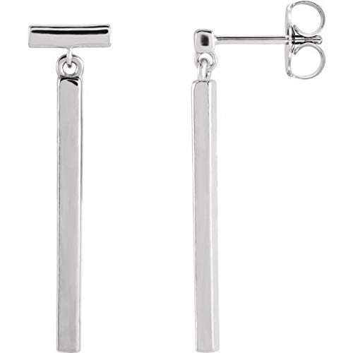 Sterling Silver Articulated Bar Earrings - Elegant Dangling Jewelry for Women | Perfect for Parties, Weddings & Everyday Wear