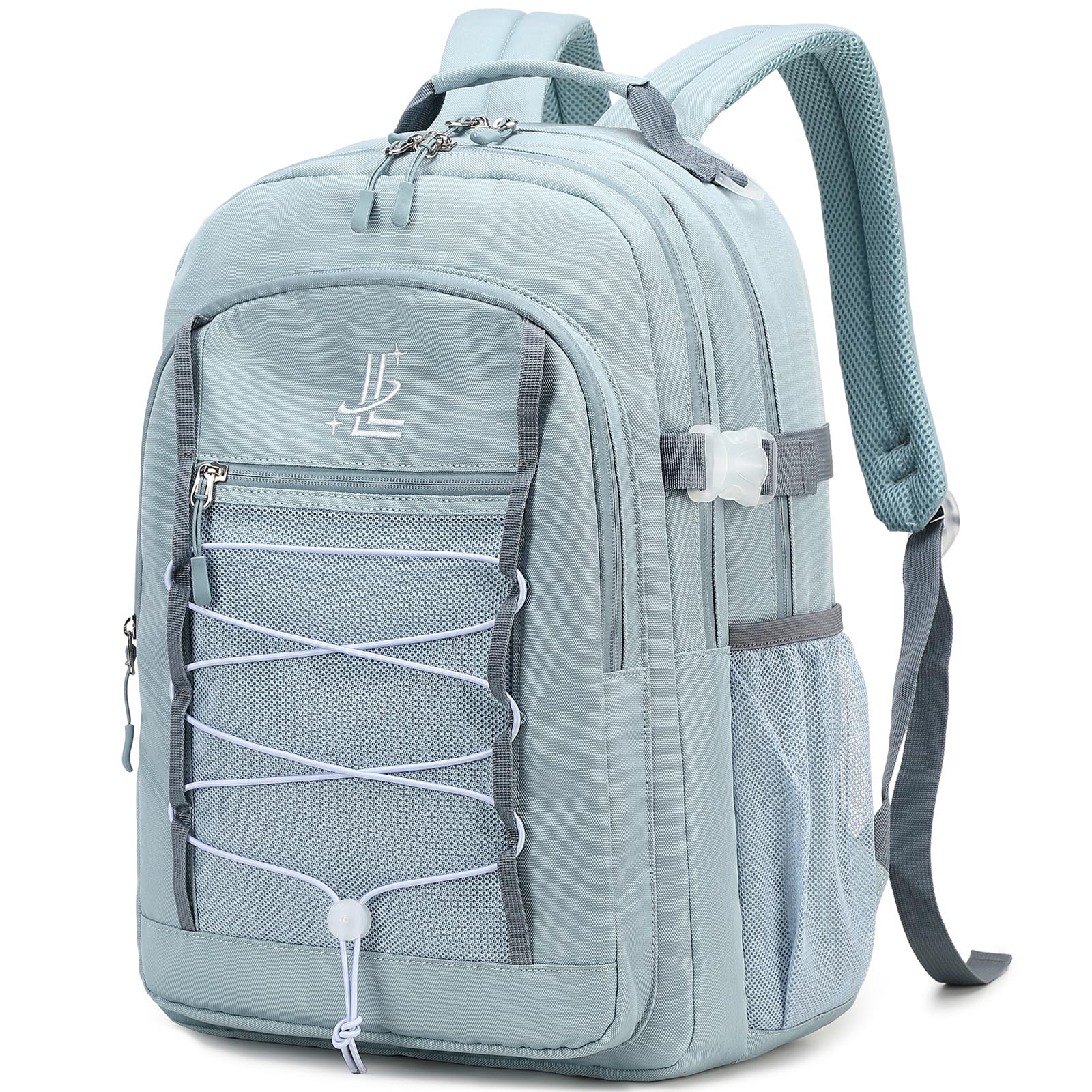 Lanola Durable Travel Backpack for Men & Women - Lightweight College Student Backpack, Middle School Bag - Gray Blue | Perfect for Commuting, Campus Life & Weekend Getaways