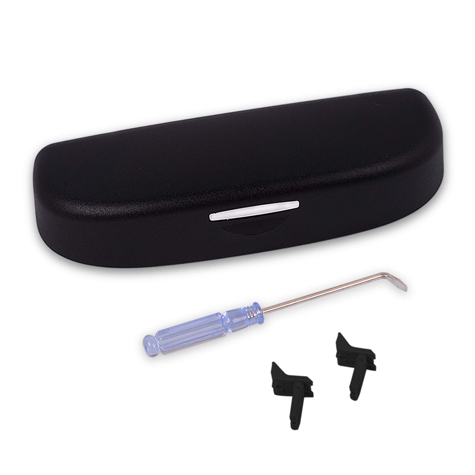 Runmade Sunglasses Holder - Black Storage Case Compatible with BMW 3/5/6/7/X3/X5/X7 Series - Fits Driver Side Overhead Grab Handle (E70 E90 F10 F15 F30 G30) - Perfect for Car Organization & Eyewear Protection