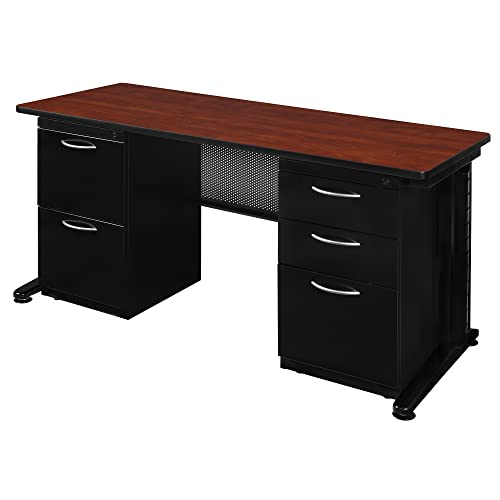 Regency Pedestal Desk with Double Drawers - 60
