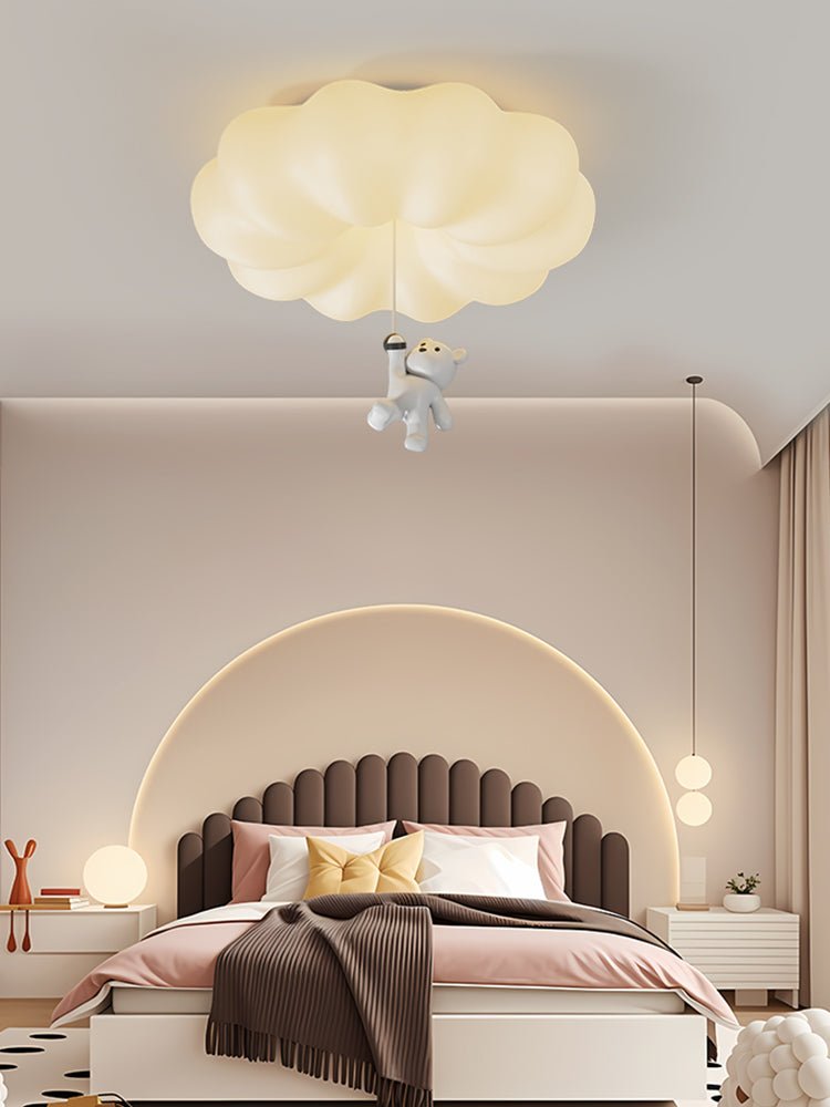 Cloud Bear Ceiling Light - Modern Kids Room Decor, Nursery Lighting for Baby Boy & Girl - Perfect for Bedroom, Playroom & Children's Party Decorations