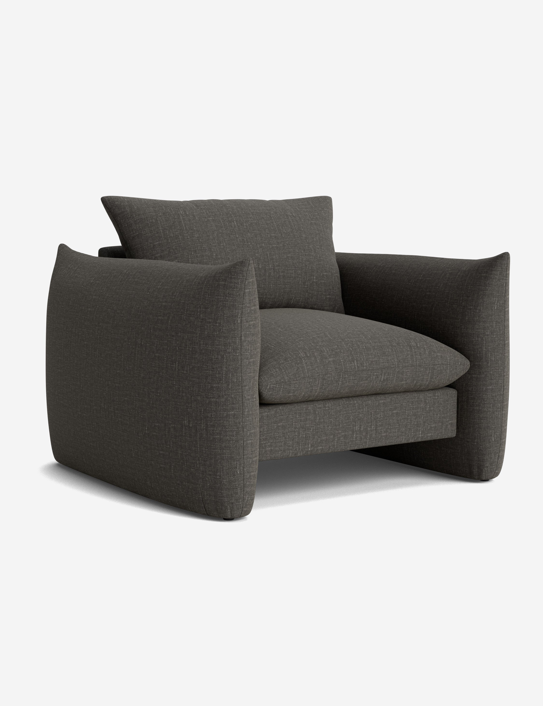 Stylish Banks Accent Chair - Modern Upholstered Lounge Chair for Living Room, Bedroom & Office - Comfortable Reading Chair with Sturdy Wooden Legs
