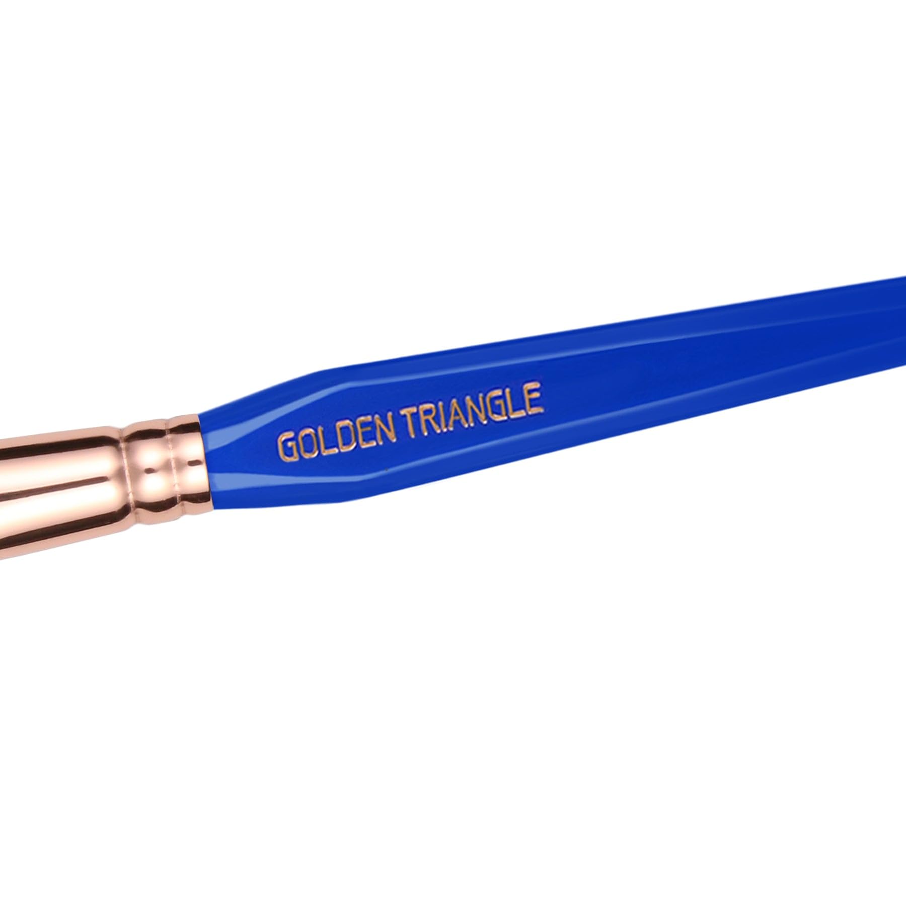 Bdellium Tools Professional Vegan Makeup Brush - Golden Triangle 935 Soft Square Concealer Brush for Flawless Coverage & Natural Finish | Synthetic Fiber Concealer Brush | Perfect for Contouring, Highlighting & Under-Eye Concealing (Blue, 1 Piece)