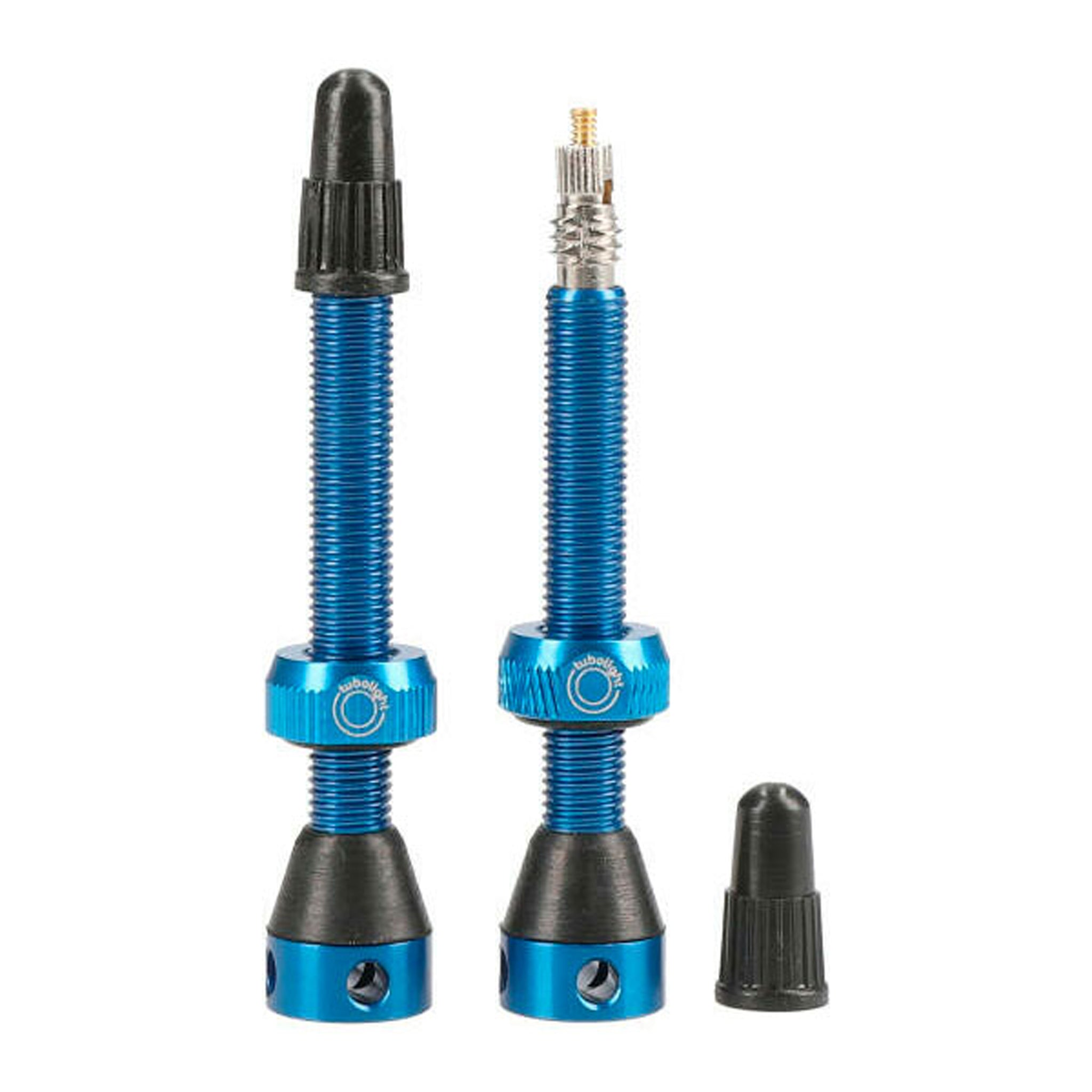 Tubeless Valve Stem Set 50mm - High-Quality Tubolight Tubeless Bike & Motorcycle Valve - Blue Moon Color for MTB, Road Bikes & Motorcycles - Perfect for Off-Road & Street Riding