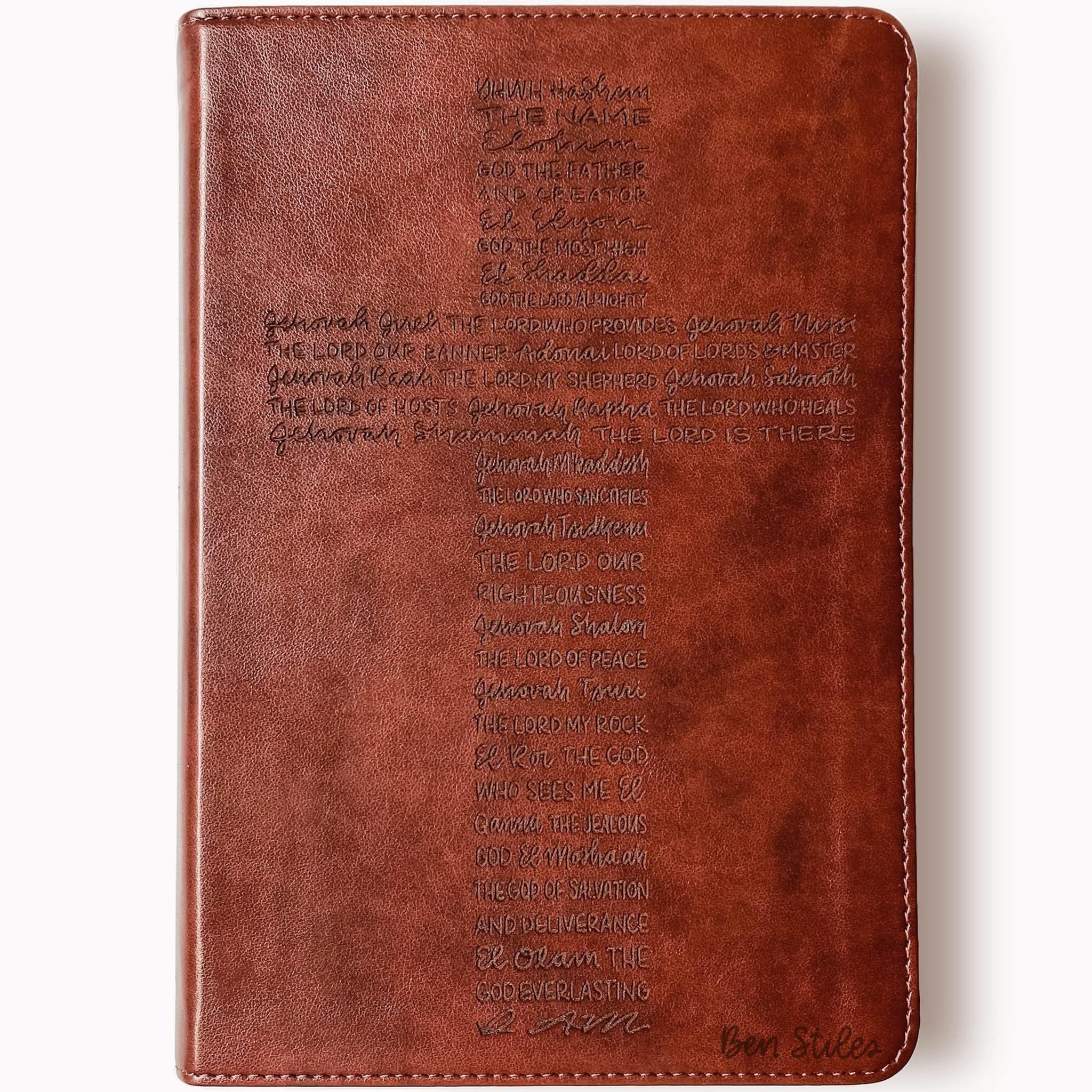 Hand Lettered & Laser Engraved ESV Student Study Bible - Personalized Brown Leather Bible with Custom Name Engraving | Perfect Gift for Graduation, Baptism & Bible Study