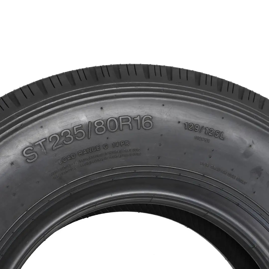 Premium All Steel Radial Trailer Tires ST 235/80R16 14 Ply Load Range G LRG - Heavy Duty for Boat Trailers, Horse Trailers & Cargo Hauling