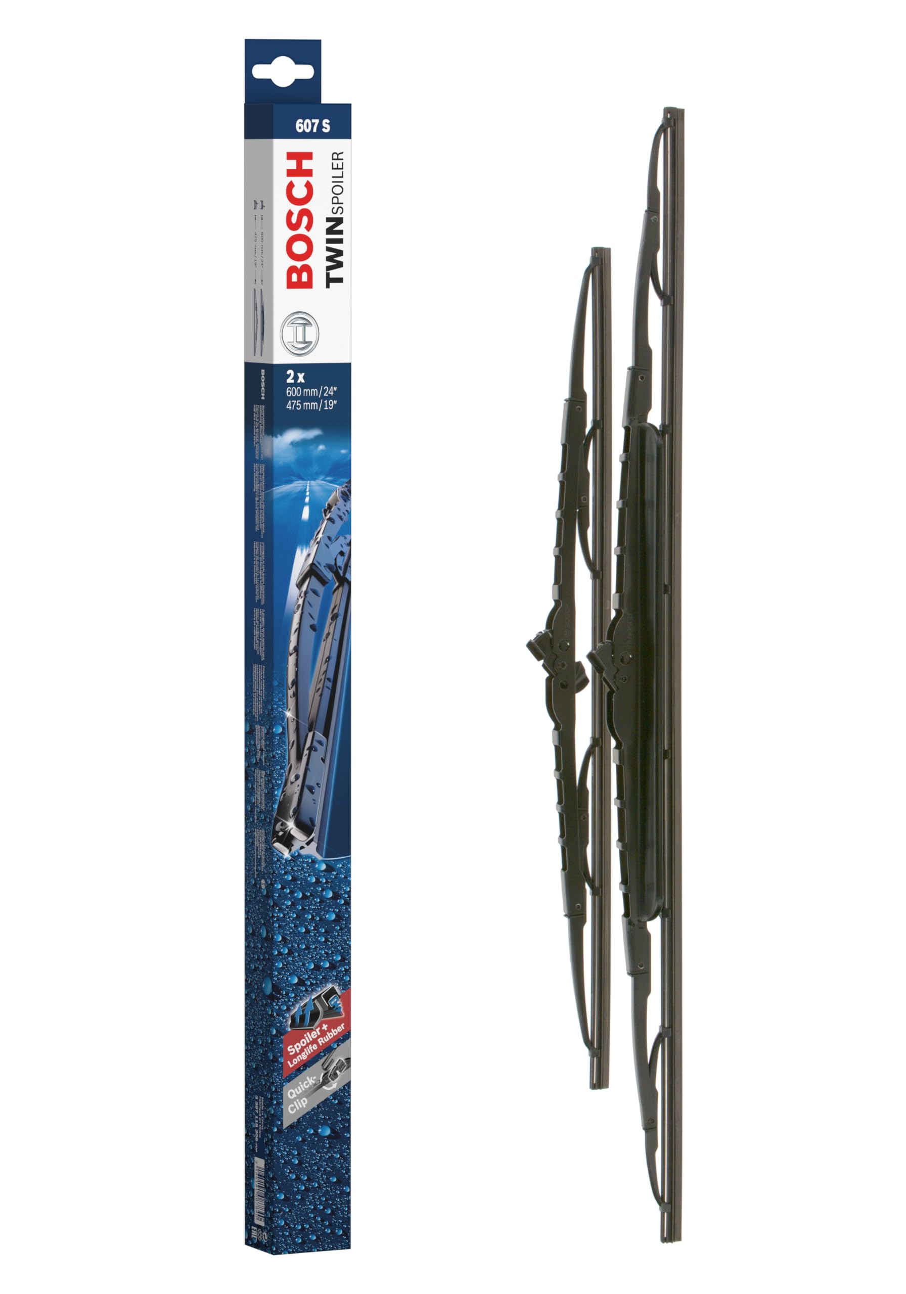 BOSCH 3397118306 Twin Spoiler Original Equipment Replacement Wiper Blade - 24