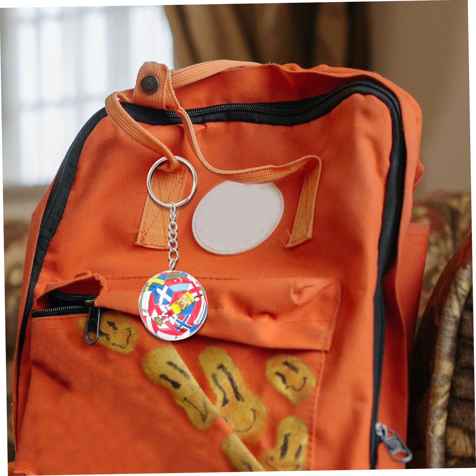 Happyyami 12-Piece Soccer Keychain Set - Metal Football Keychains for Team Fans, Sports Souvenirs, and Bag Accessories | Perfect for Gifts, Backpacks, and Soccer Match Souvenirs