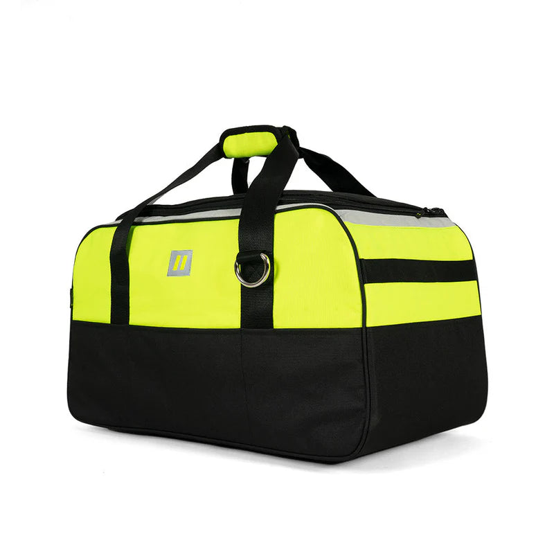 FORCEFIELD Hi-Vis 50L Two-Tone Lined Tool Bag - Heavy Duty Construction Work Bag for Electricians, Plumbers & Contractors - OSHA Compliant Safety Gear
