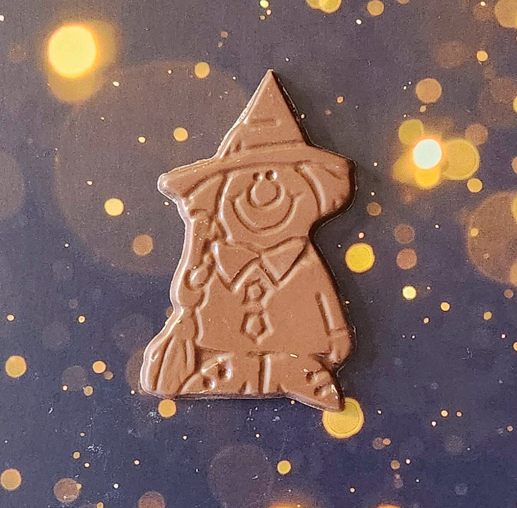 Enchanting Chocolate Witch - Handmade Dark Chocolate Halloween Treats for Parties, Gifts & Witch-Themed Events