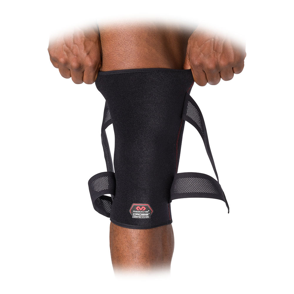 Cross Compression™ Adjustable Knee Sleeve with Support Straps - Ideal for Running, Weightlifting & Joint Pain Relief