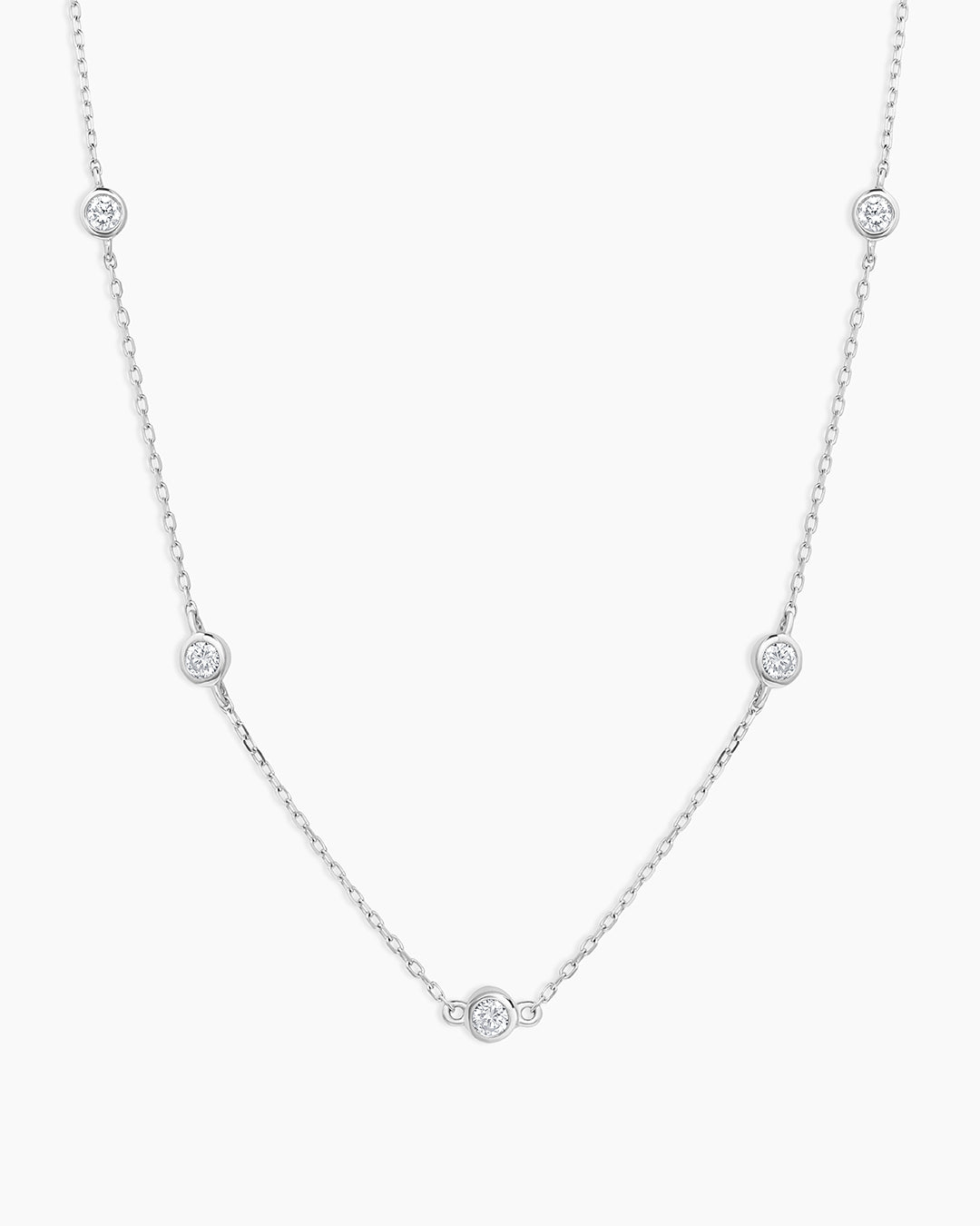 Classic Five Diamond Necklace - Elegant 14K Gold Pendant for Women | Perfect for Weddings, Anniversaries & Special Occasions