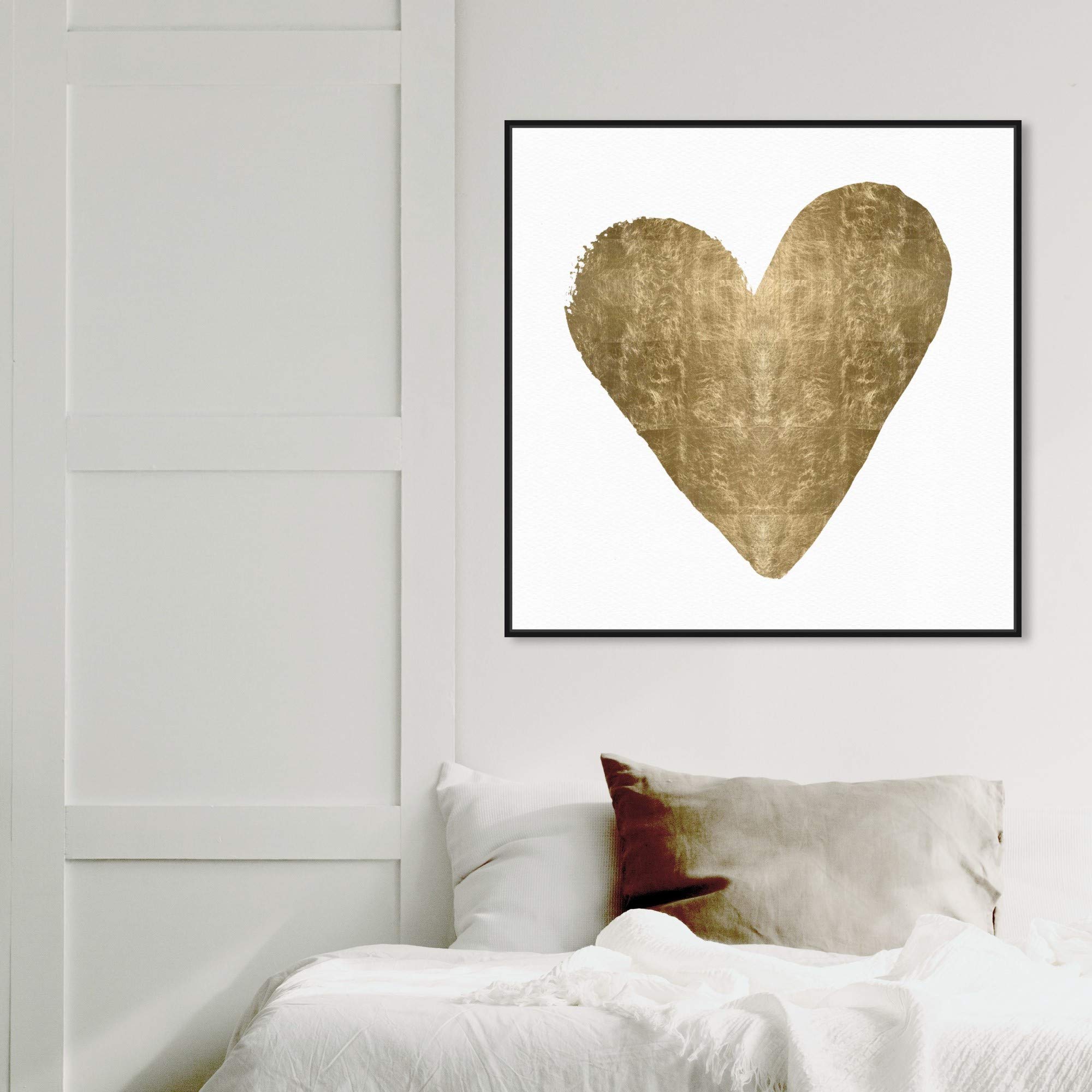 Heart-Themed Framed Wall Art Canvas Prints - Elegant Home Decor for Living Room, Bedroom & Office
