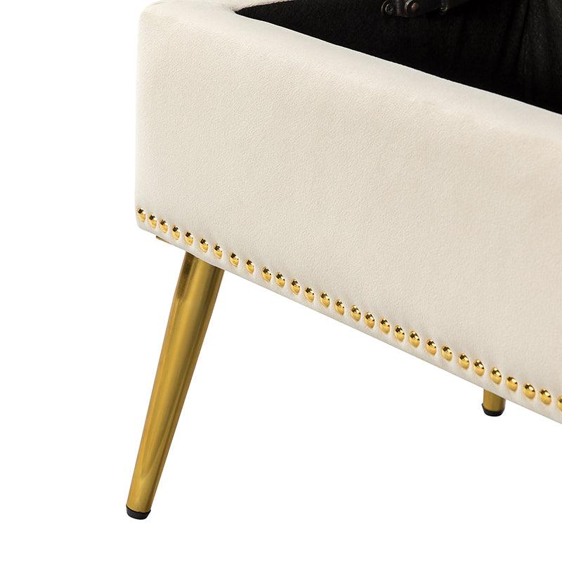 Lenore Upholstered Storage Bench with Cushion Seat - Modern Upholstered Ottoman for Bedroom, Living Room & Entryway - Multi-Functional Storage Furniture for Home Organization