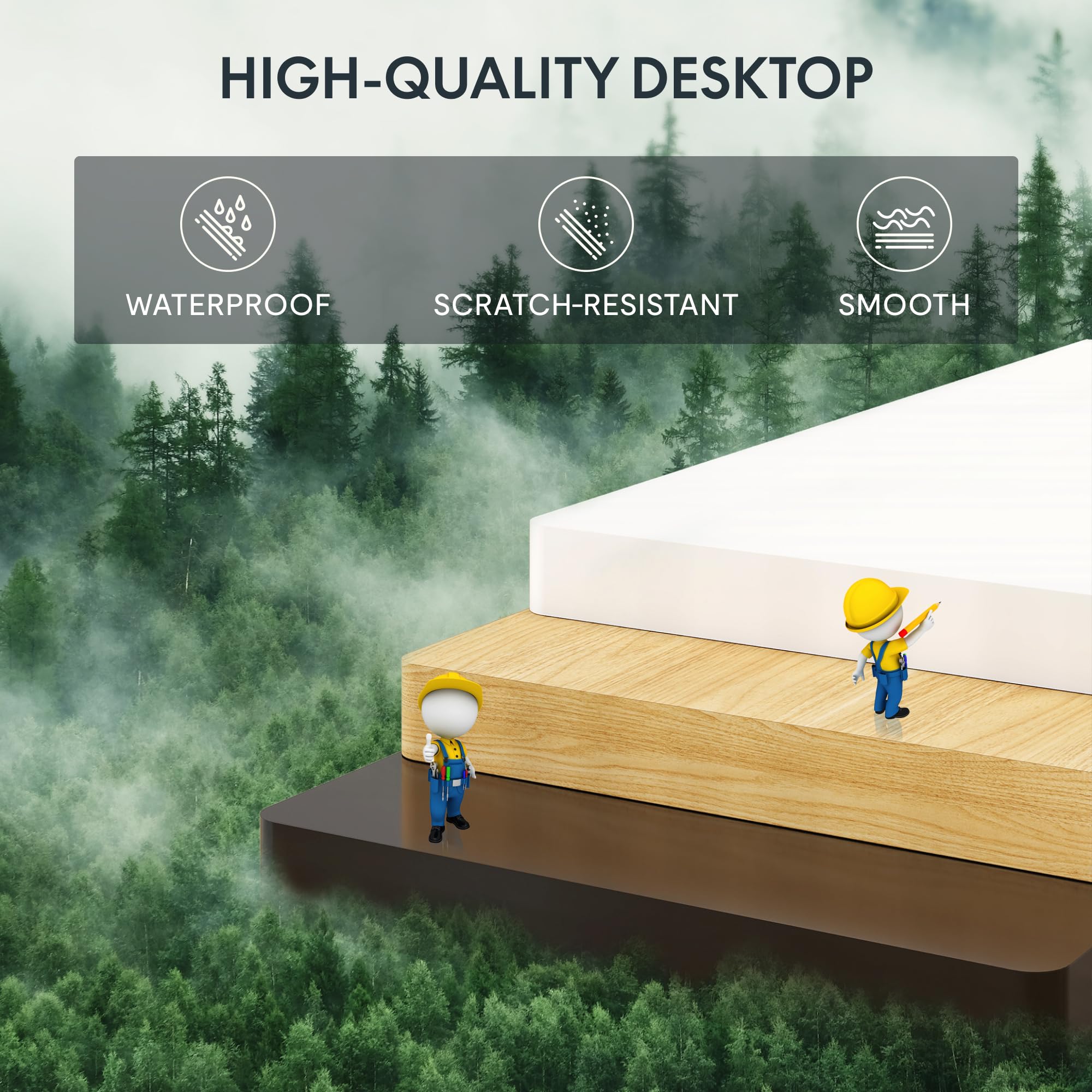 FLEXISPOT 40 x 24 Inch Adjustable Height Standing Desk - Maple Top & White Frame | Electric Sit Stand Workstation for Home Office, Gaming & Study | Ergonomic Computer Desk for Better Posture & Productivity