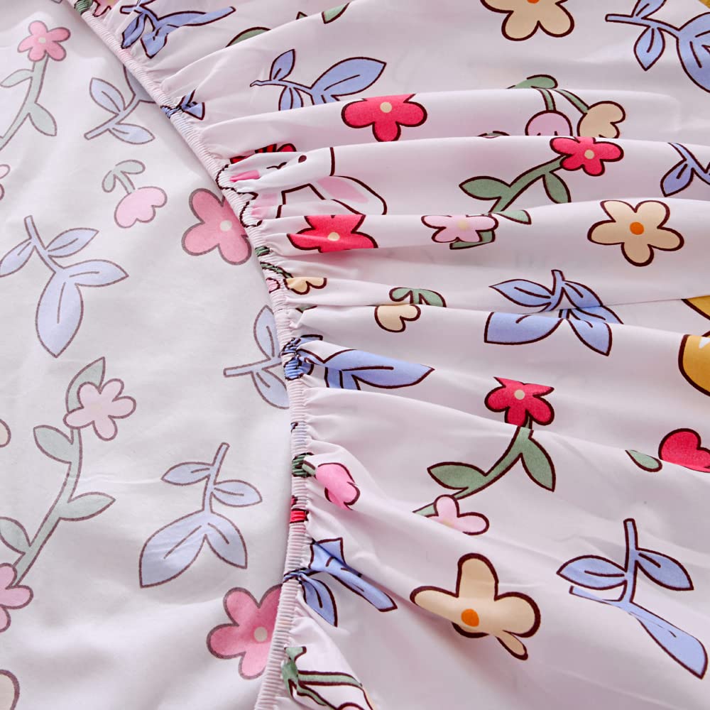2PC Soft Rabbit Stars Kids Bedding Set - Full Size for Cozy Sleep