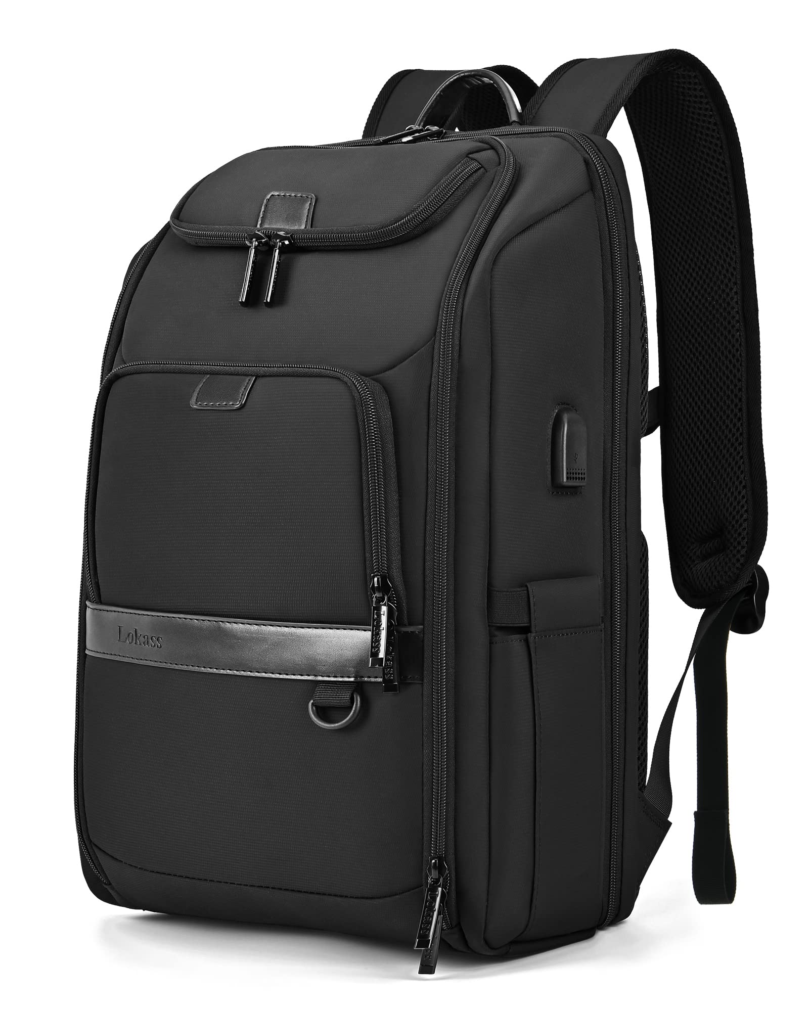 TSA Approved 17.3 Inch Large Travel Laptop Backpack for Men & Women - Water Resistant Business Backpack with USB Charging Port - Perfect for Work, College, School & Air Travel