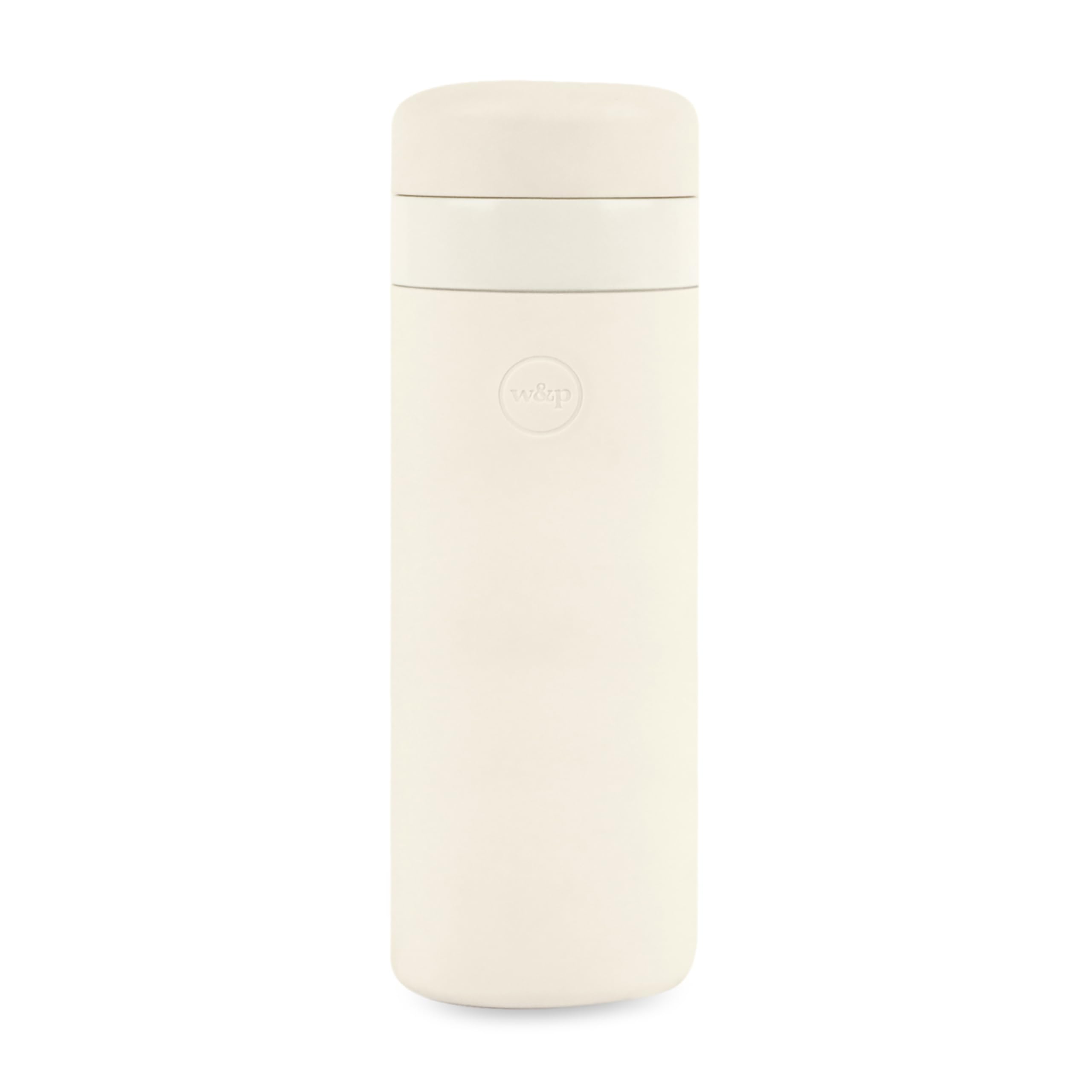 W&P Porter 20 oz Insulated Water Bottle - Ceramic Coated for Pure Taste, Wide Mouth Vacuum Flask for Coffee & Tea - Dishwasher Safe, Cream Color - Perfect for Office, Gym, Hiking & Outdoor Activities
