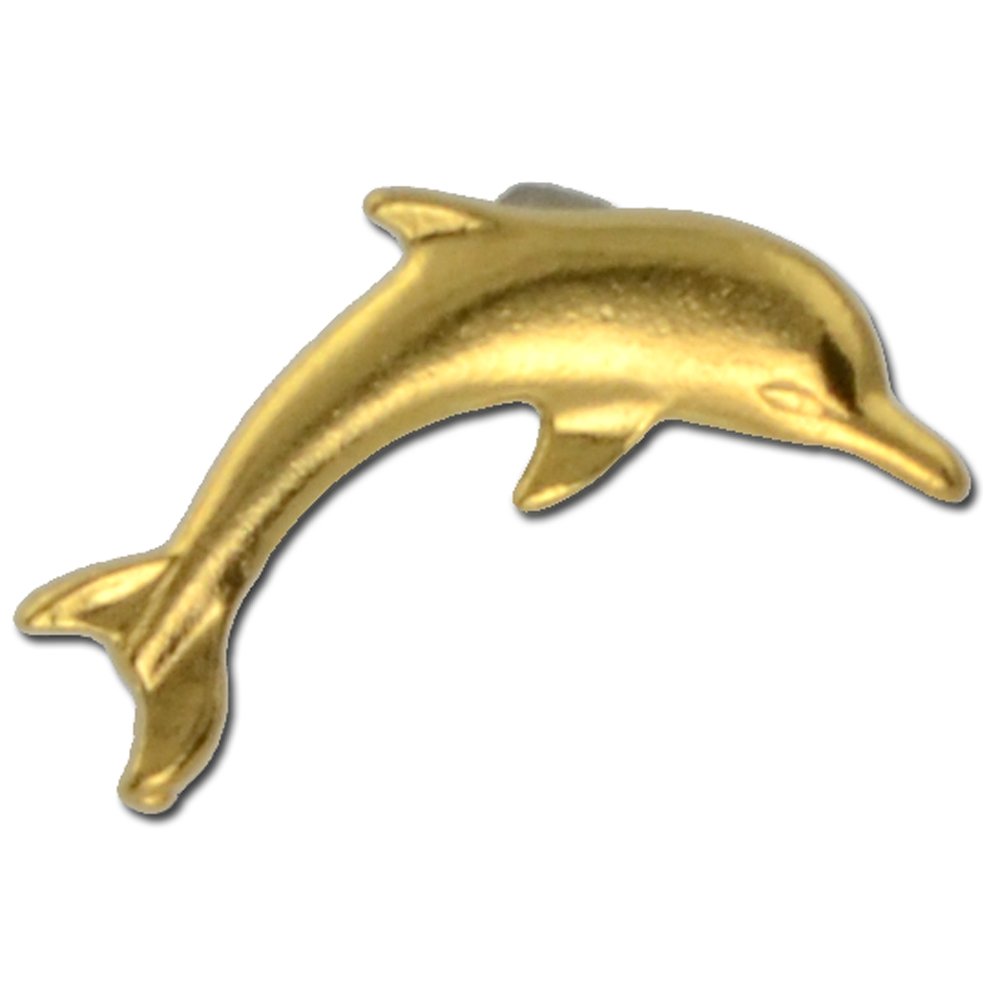StockPins Gold Dolphin Lapel Pin – Handcrafted Animal Brooch for Jackets, Hats & Backpacks – Unique Gift for Dolphin Lovers & Sports Fans – Perfect for Casual Wear, Office Attire & Outdoor Adventures