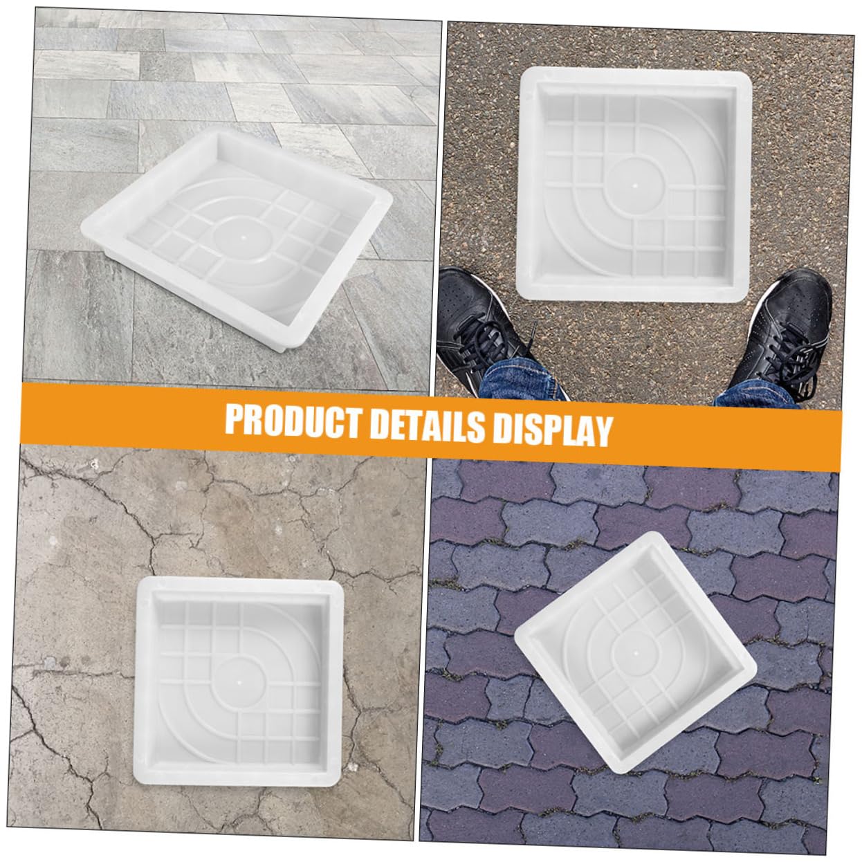 3pcs Reusable Cement Brick Molds - Durable Plastic Path Maker for Concrete Paving, Garden Pathways & DIY Landscaping - Perfect for Walkways, Patios and Outdoor Decor Projects