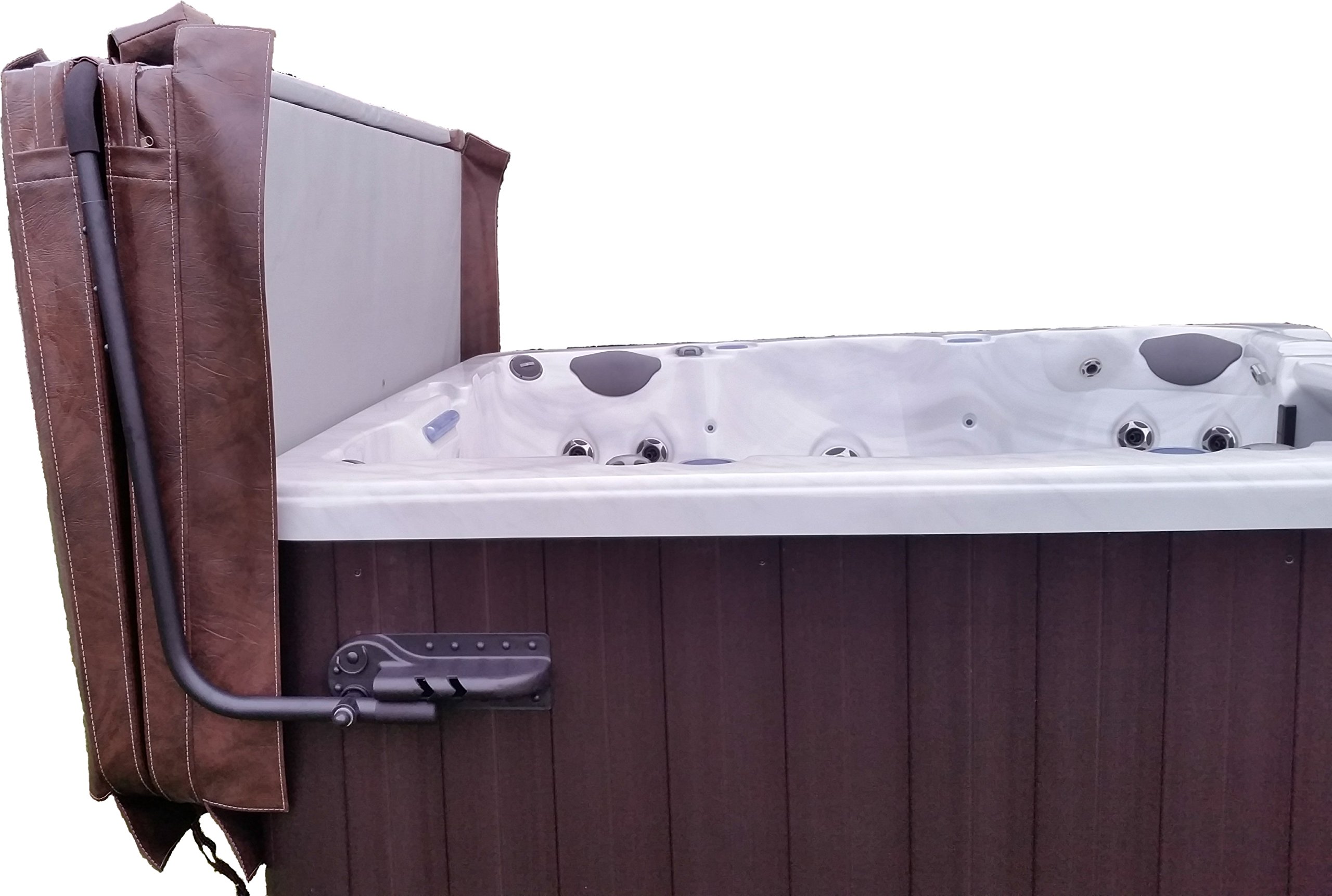 Black Side Mount Hot Tub Cover Lift - Durable & Easy Installation for Spa Covers | Perfect for Outdoor Spas, Backyard Relaxation & Patio Decor