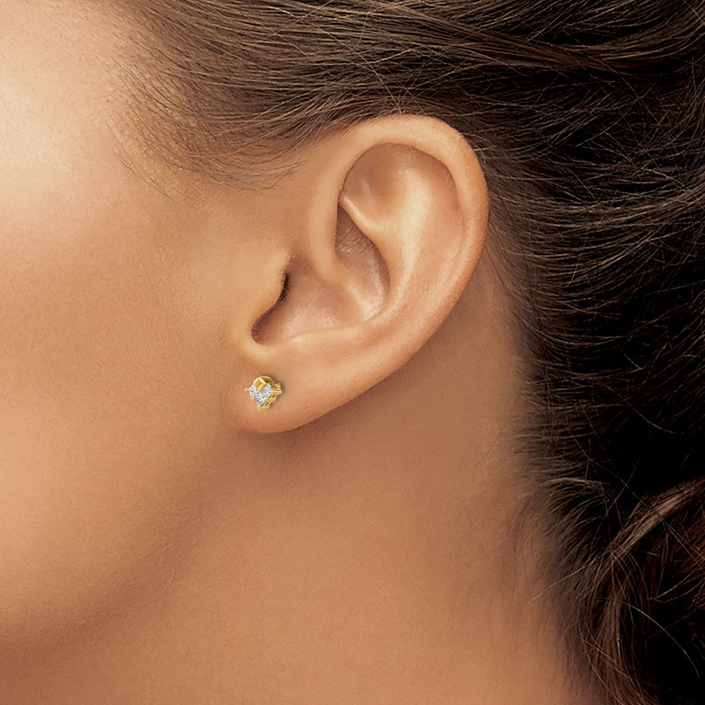 14K Gold Diamond Stud Earrings for Women - EM4172 025 YA - Elegant Everyday Jewelry & Perfect Gift for Anniversary, Birthday, Wedding