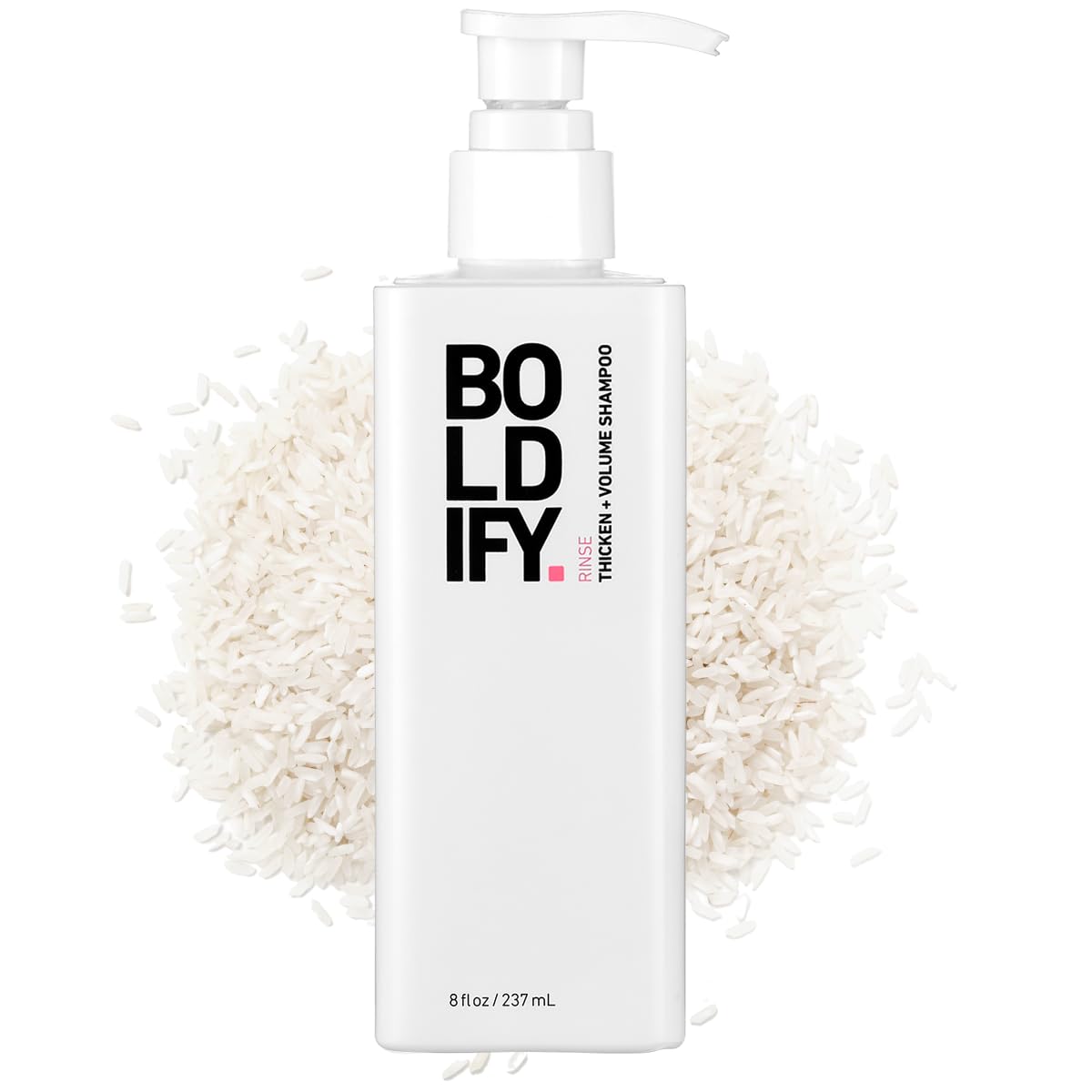 BOLDIFY Rice Water Thickening Shampoo for Hair Growth & Volume - Volumizing Shampoo for Fine, Thin & Oily Hair - Weightless Oil Control - 8oz - Perfect for Daily Use & Hair Regimen