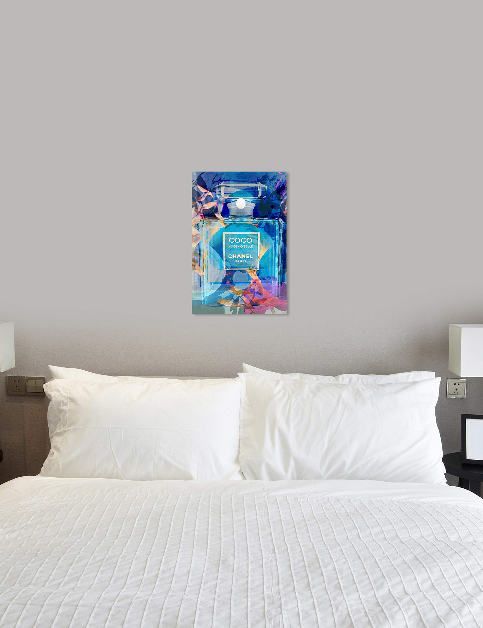Oliver Gal 'Circe Perfume' Blue Fashion Wall Art Print - Premium Canvas 20