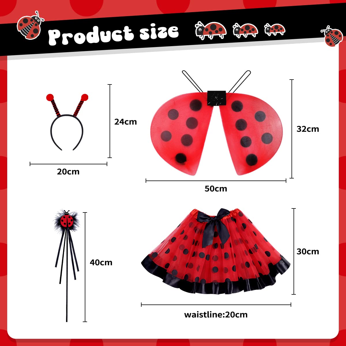 WILDPARTY Fairy Costume Set for Girls Age 3-8 - Butterfly Wings, Tutu Skirt, Hair Clips, Magic Wand, Headband & Veil | Perfect for Halloween, Dress-Up Parties & Fairy Themed Events