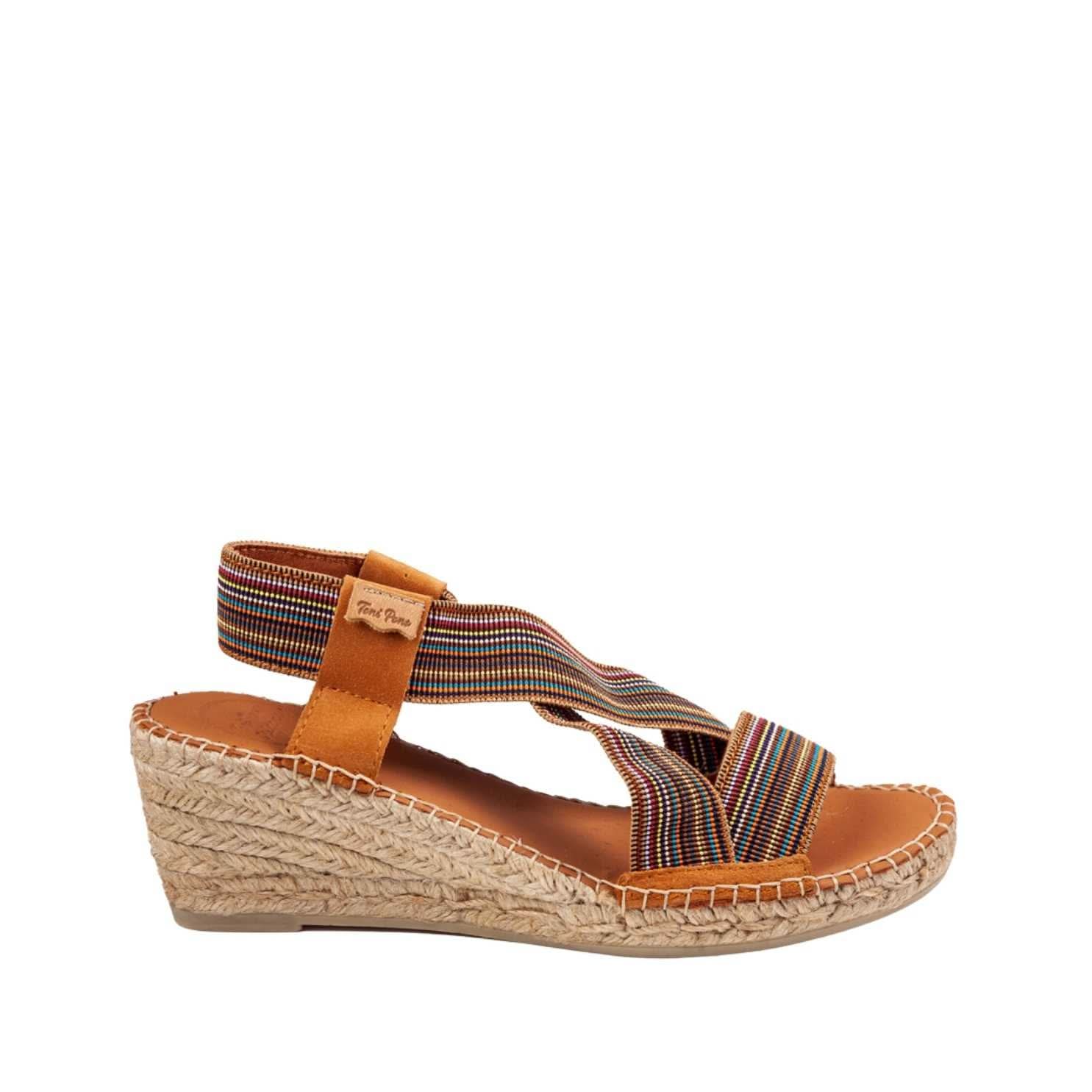 Women's Elastic Fabric Wedge Espadrille Shoes - Comfortable Summer Sandals for Casual Outings, Beach Vacations & Date Nights