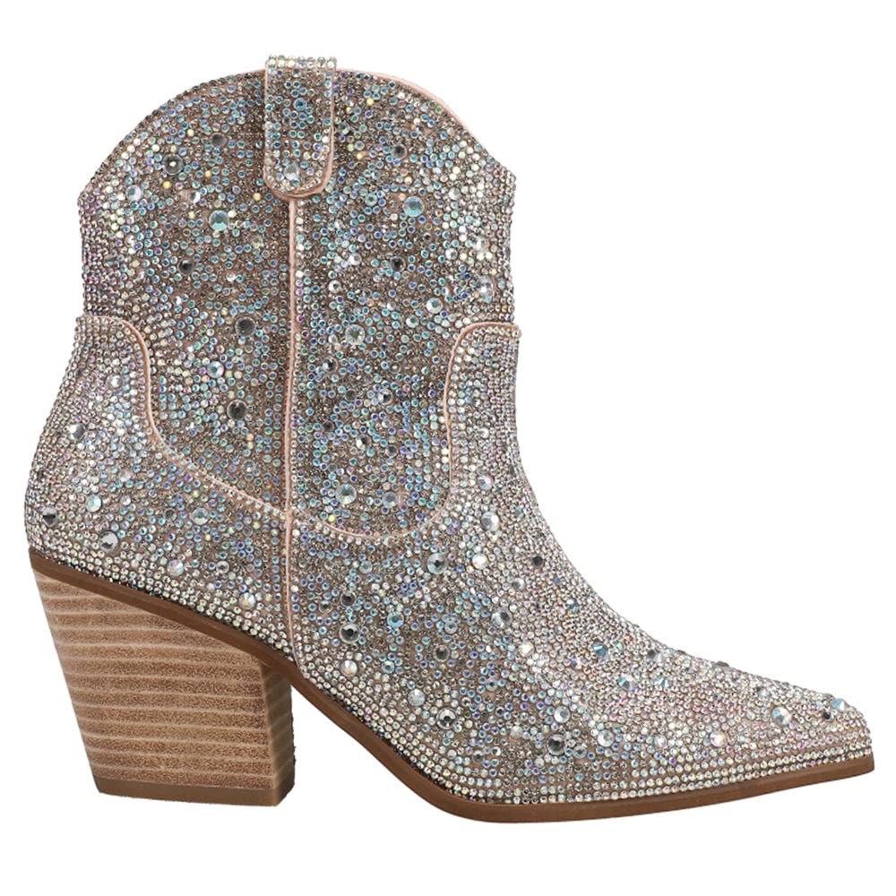 Matisse Women's Harlow Rhinestone Snip Toe Cowboy Boots - Stylish Western Fashion for Parties, Concerts & Country Events