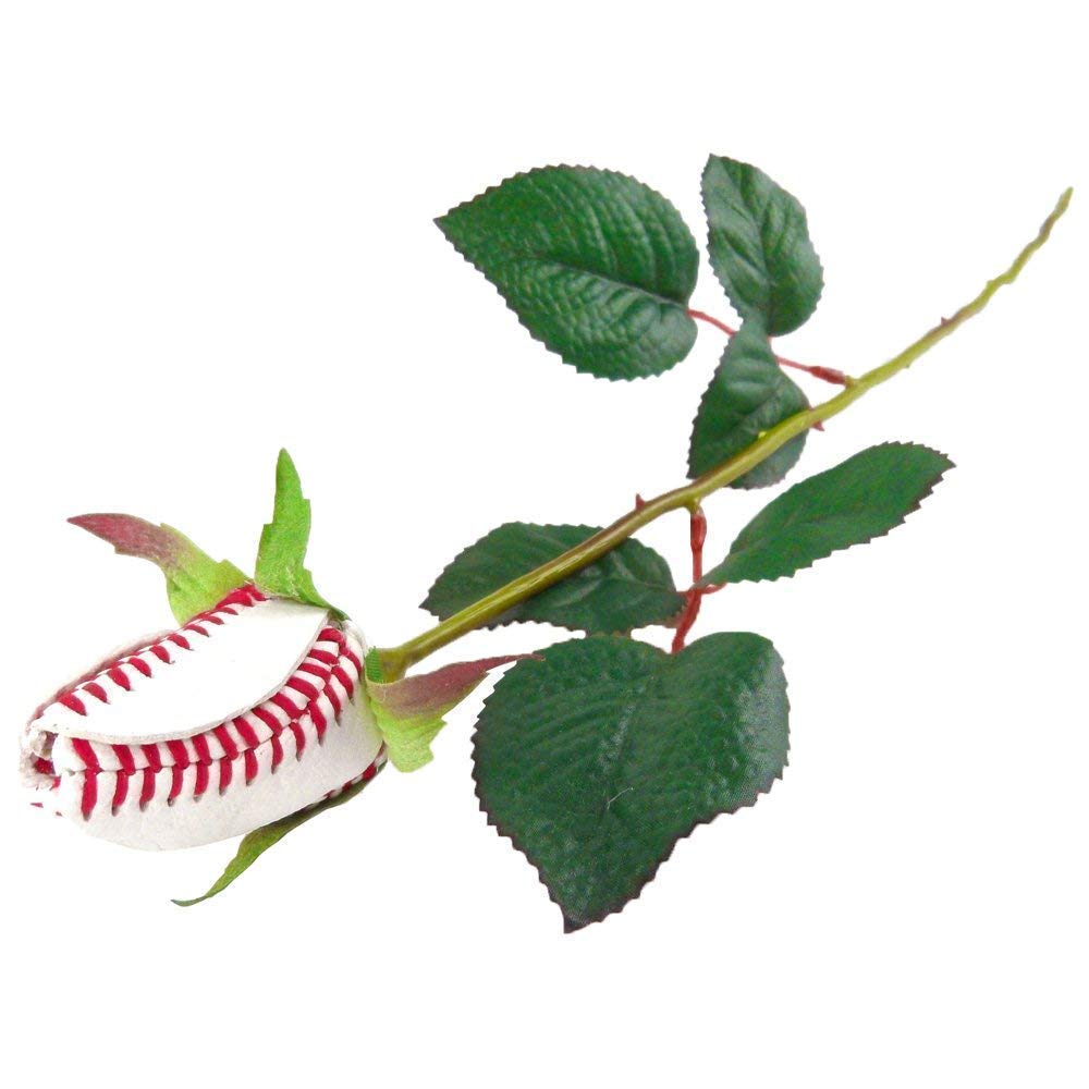 Premium Baseball Rose Bouquet (Pack of 6) - Real Touch Artificial Flowers for Home Decor, Wedding Centerpieces, and Sports-Themed Gifts