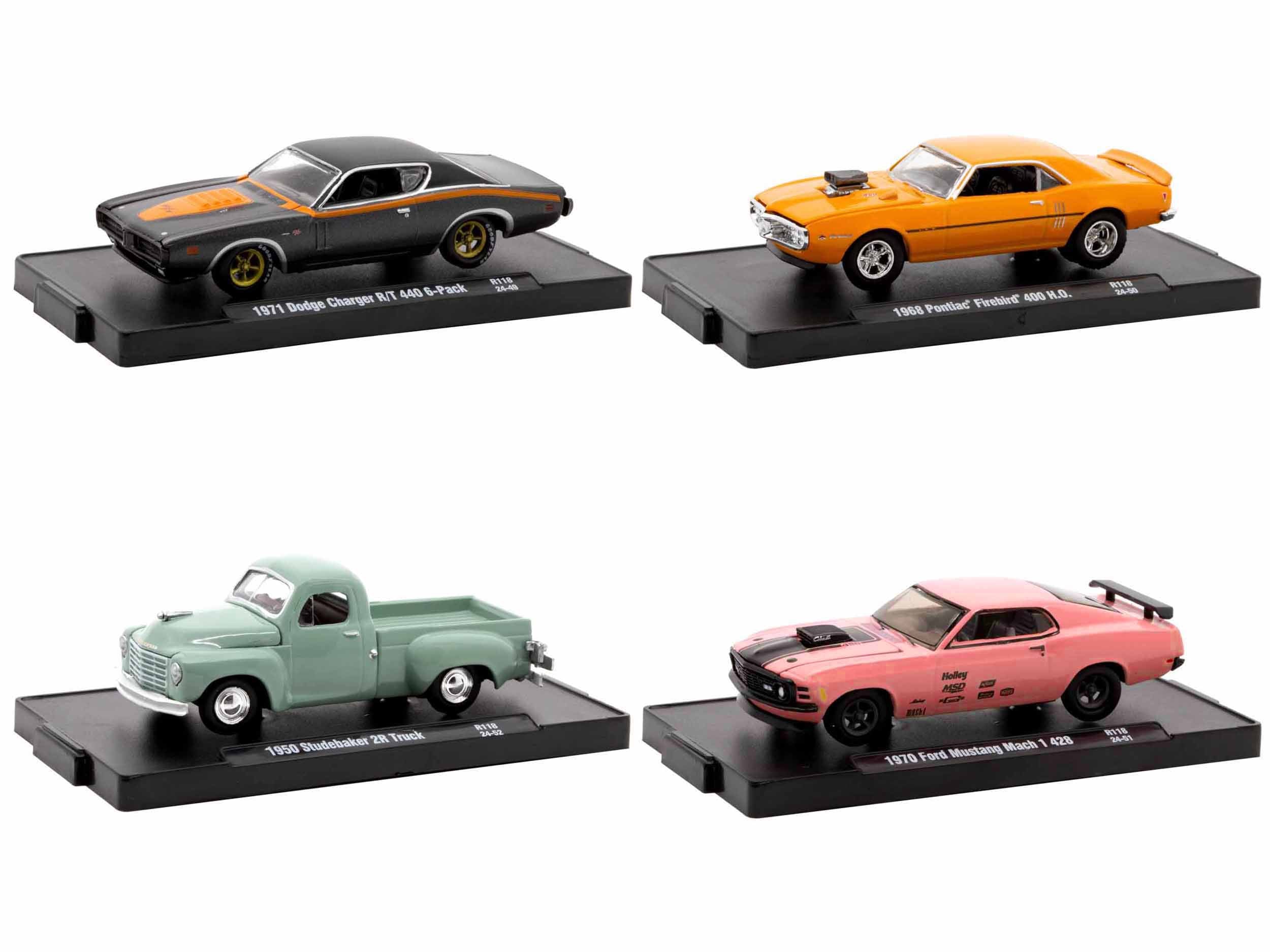 M2 Machines 1/64 Scale Diecast Model Cars - Auto Drivers Set of 4 Limited Edition (9450 Pieces Worldwide) - Collectible Miniature Vehicles for Display, Gifts & Racing Enthusiasts