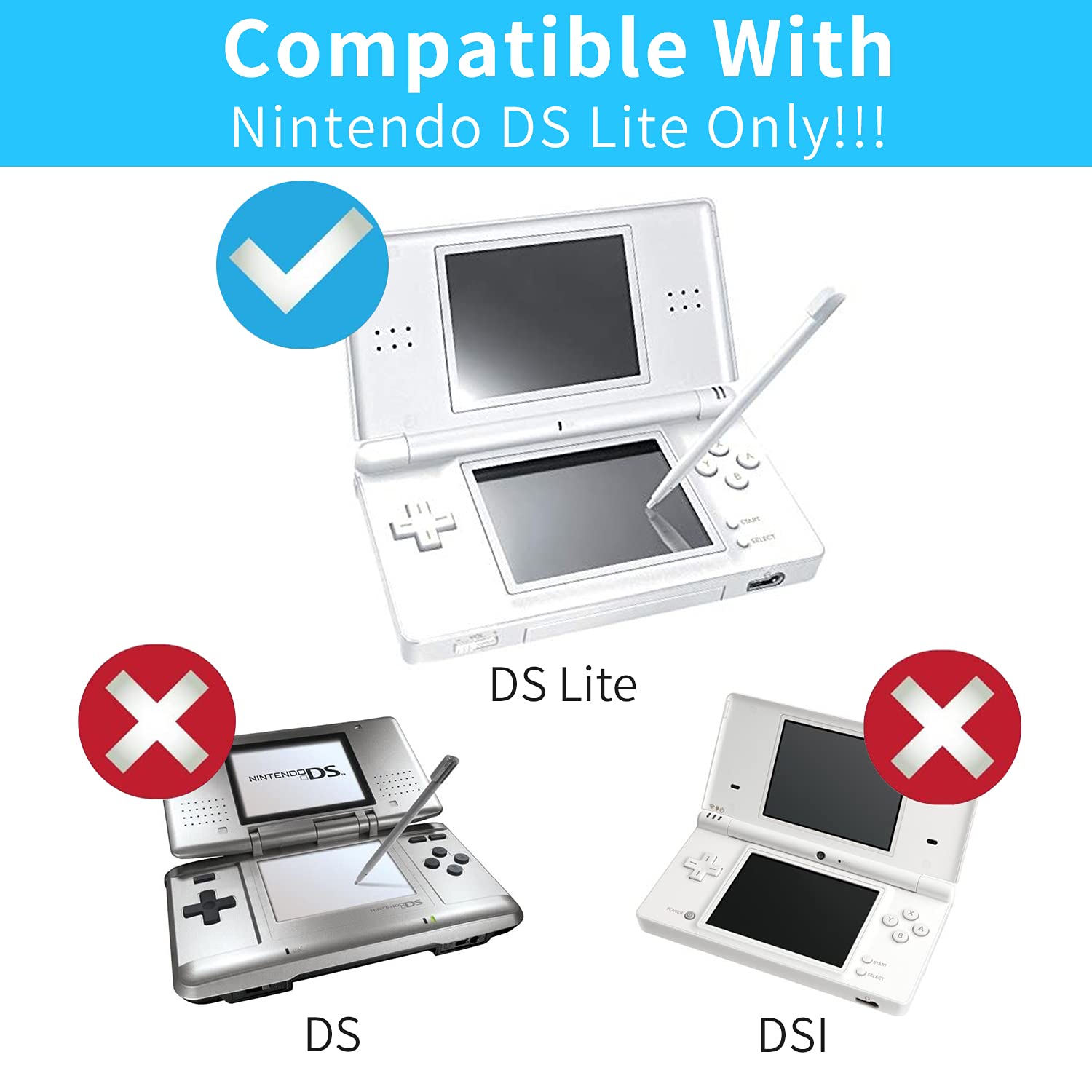 Original Nintendo DS Lite Charger Replacement AC Adapter Wall Plug - 100-240V Power Supply for NDSL - Perfect for Home, Travel & Gaming Sessions