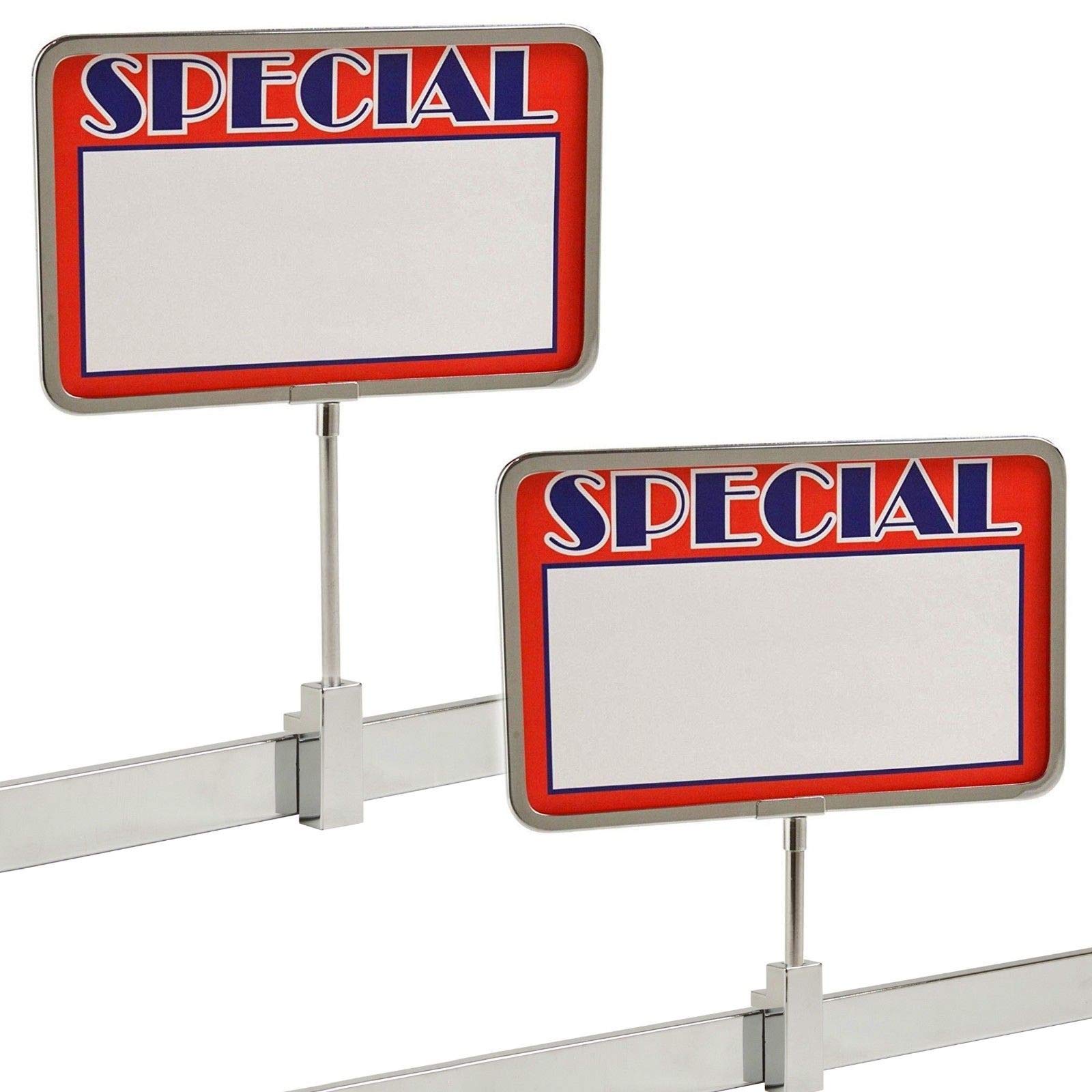 20 Pack Chrome Frame Magnetic Sign Holders - 7