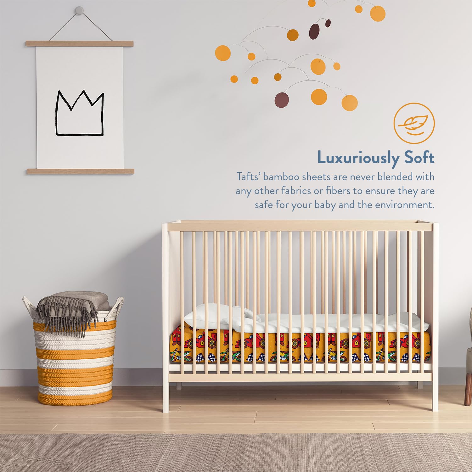 TAFTS Organic Bamboo Viscose Fitted Crib Sheet - 2 Pack (28