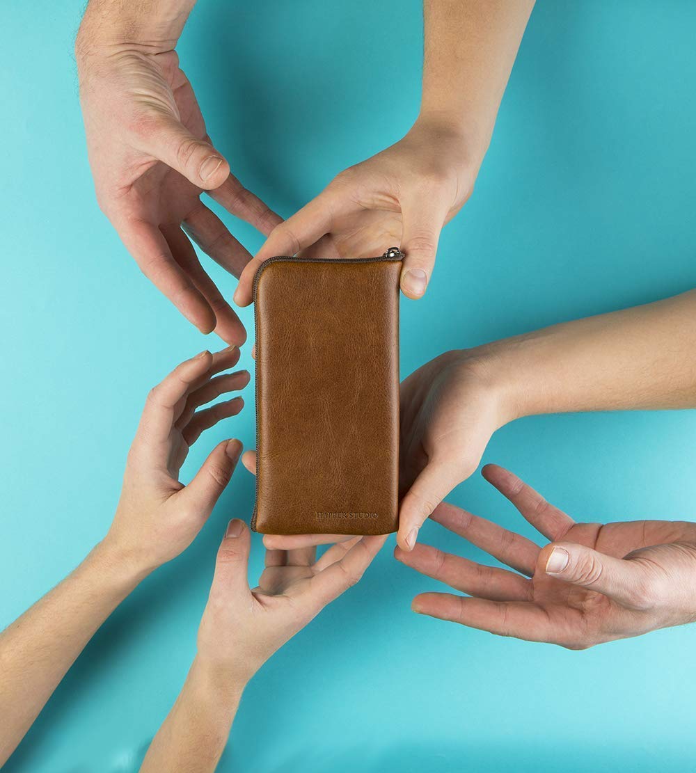 Premium Brown Italian Leather iPhone Case - Handcrafted in Europe | Durable & Stylish Protection for Everyday Use
